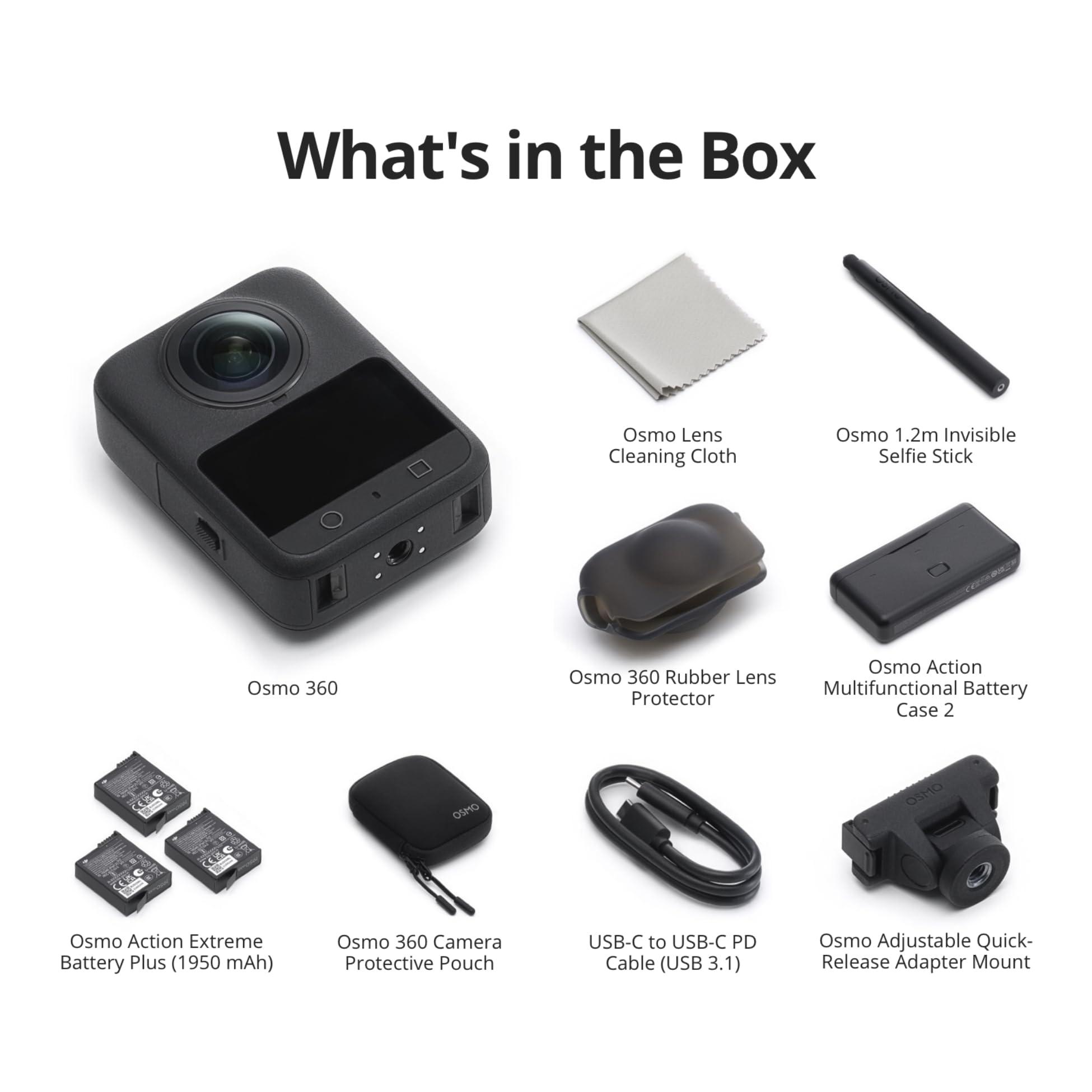 DJI Osmo 360 Adventure Combo,360 Camera With 1-Inch 360° Imaging, Native 8K 360° Video, 4K/120fps & 170° Boost Video, 120MP 360° Photo, 100-Min 8K Recording, Waterproof, Action Camera for Sports, Vlog - Image 9 thumbnail