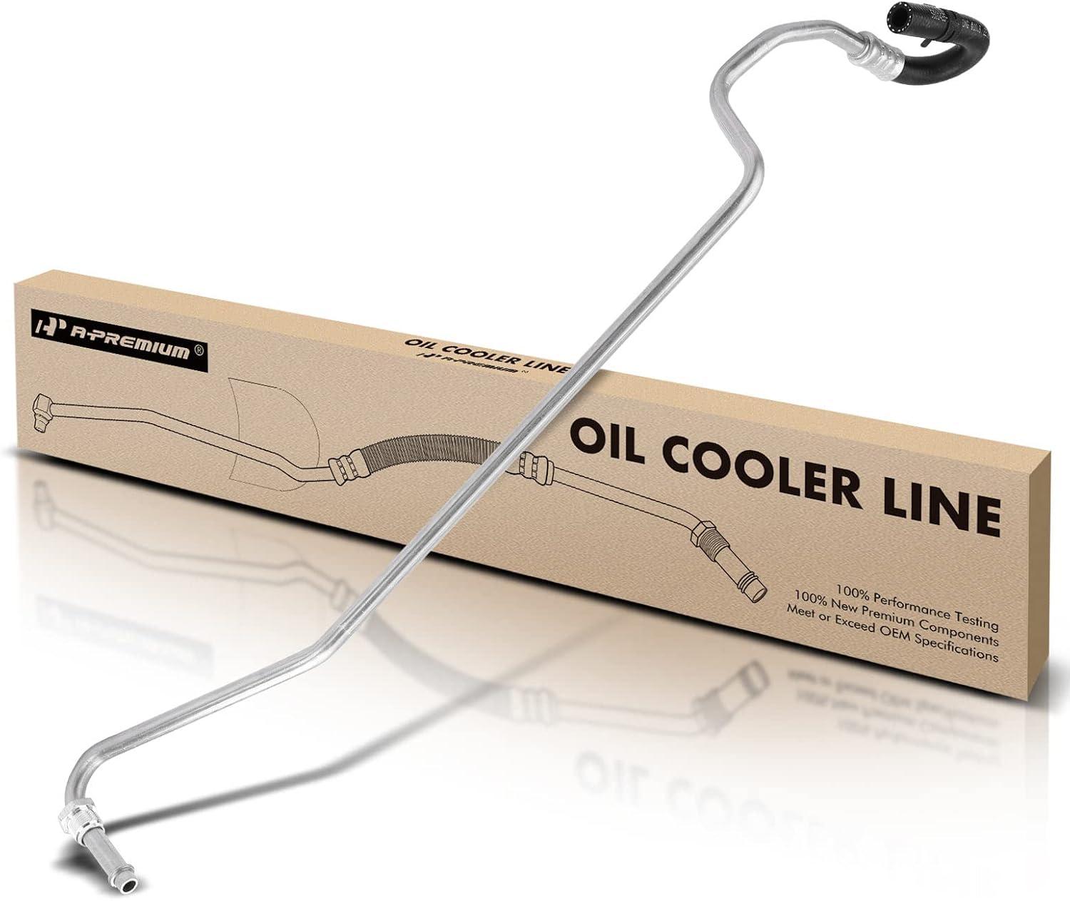 A-Premium Automatic Transmission Oil Cooler Line Hose Assembly Compatible with Ford F-250 Super Duty F-350 Super Duty 2008-2009 5.4L 6.8L