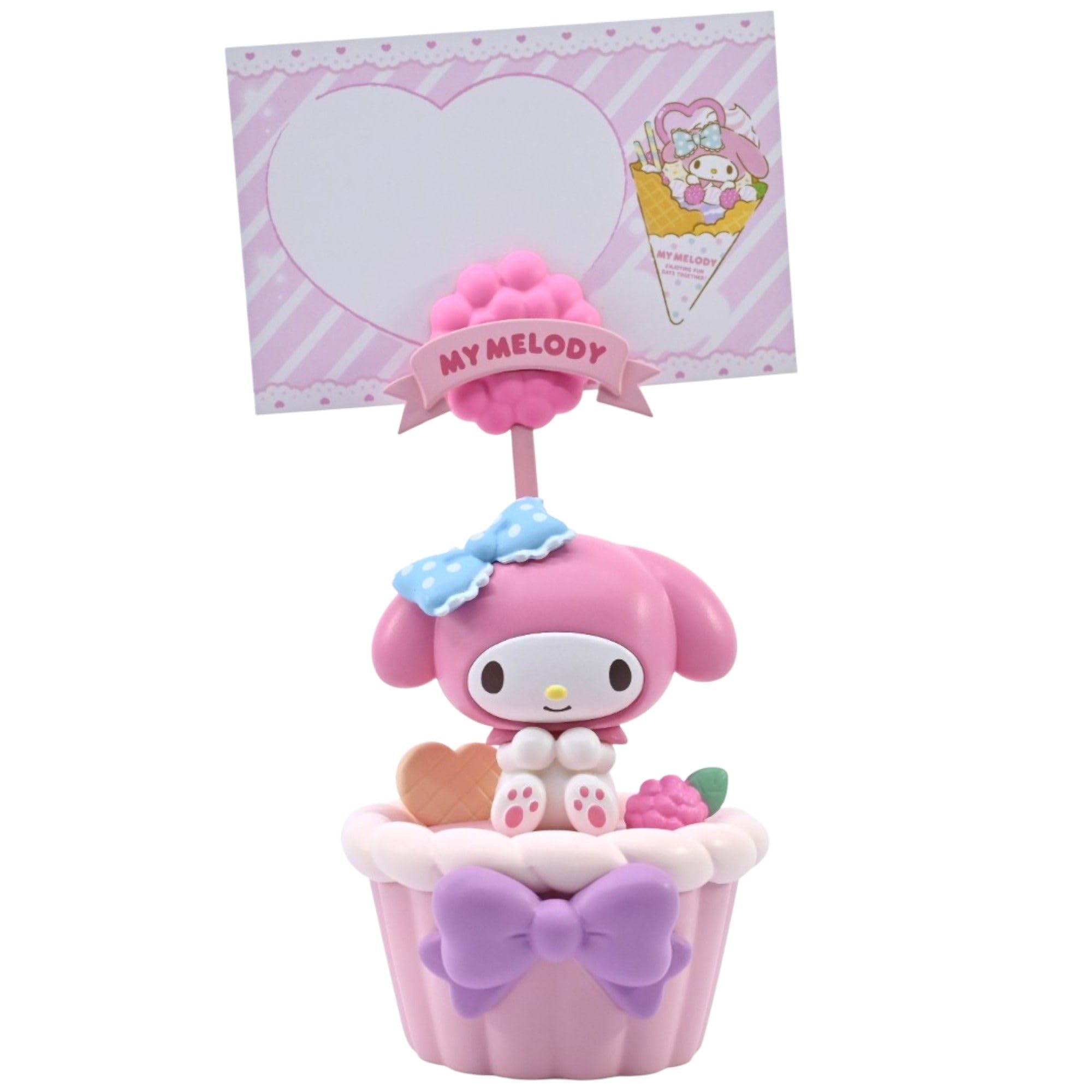 Hello Kitty And FriendsYume Sanrio My Melody Party Time Memo Stand – Cute Memo Clip with Cupcake Design | Adorable Sanrio Gifts & Desk Accessories