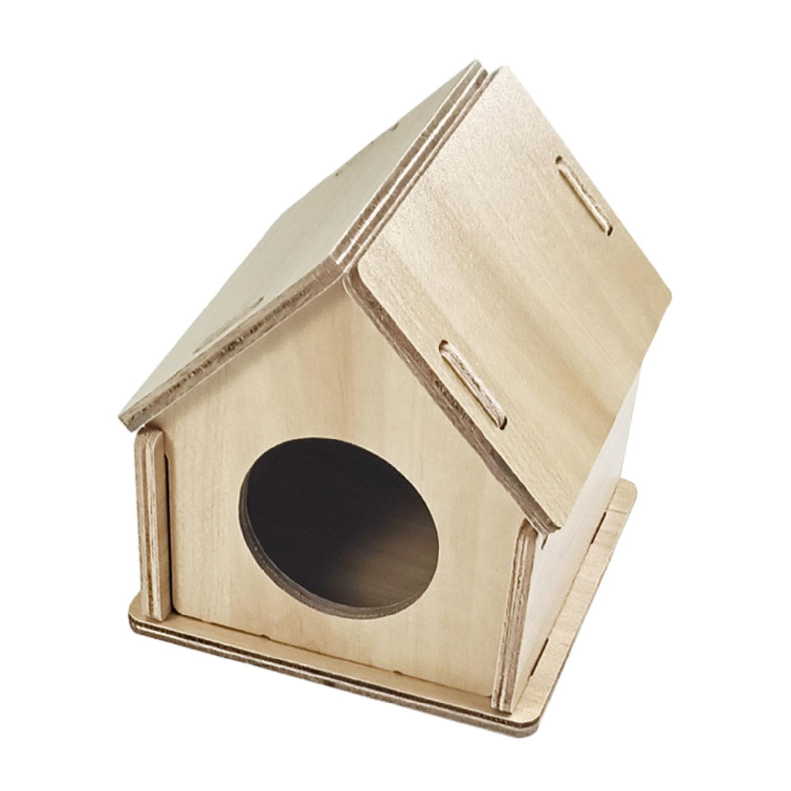 LOOM TREE® Hamster House and Hideout Solid Wood Exploration Toy for Rat Mice Chinchilla Style B | Small Animal Supplies | Beds Hammocks & Nesters