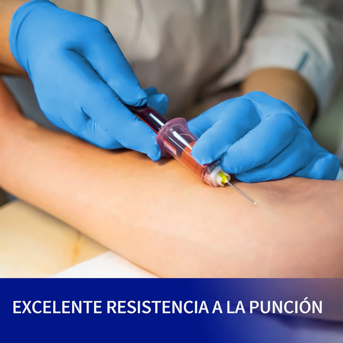 Safe Health Guantes Desechables de examen de Nitrilo Azul Talla L, 1000 unidades, Sin polvo Sin látex, Certificado CE EN455, Atención médica Alimentación, 3,5 Mil