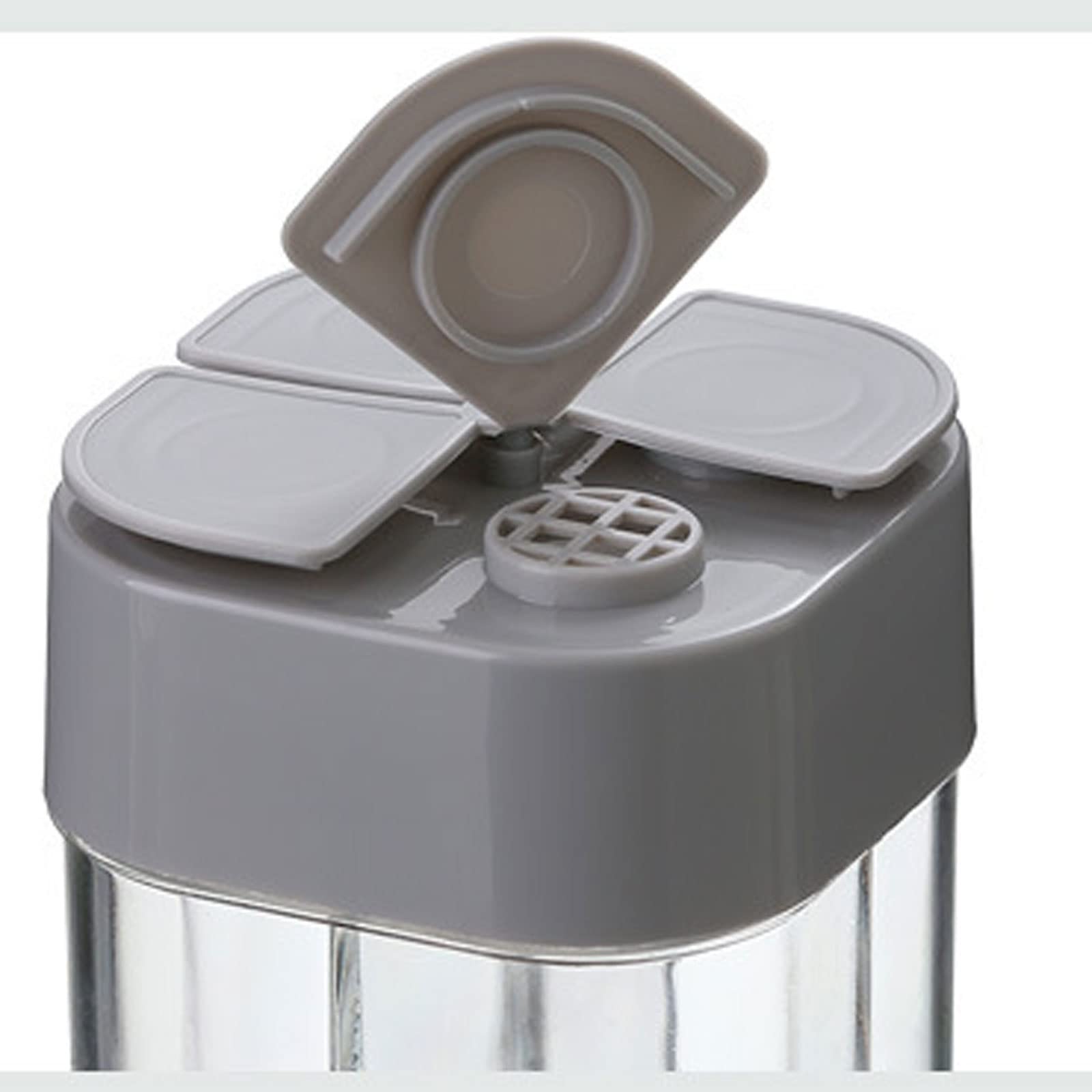 INTCHE Barattoli per spezie in plastica da 12 Pezzi, contenitori per condimenti da 170 ml con coperchi Neri, Set di spezie Scatola Trasparente per condimenti per conservare condimenti, Erbe e polveri