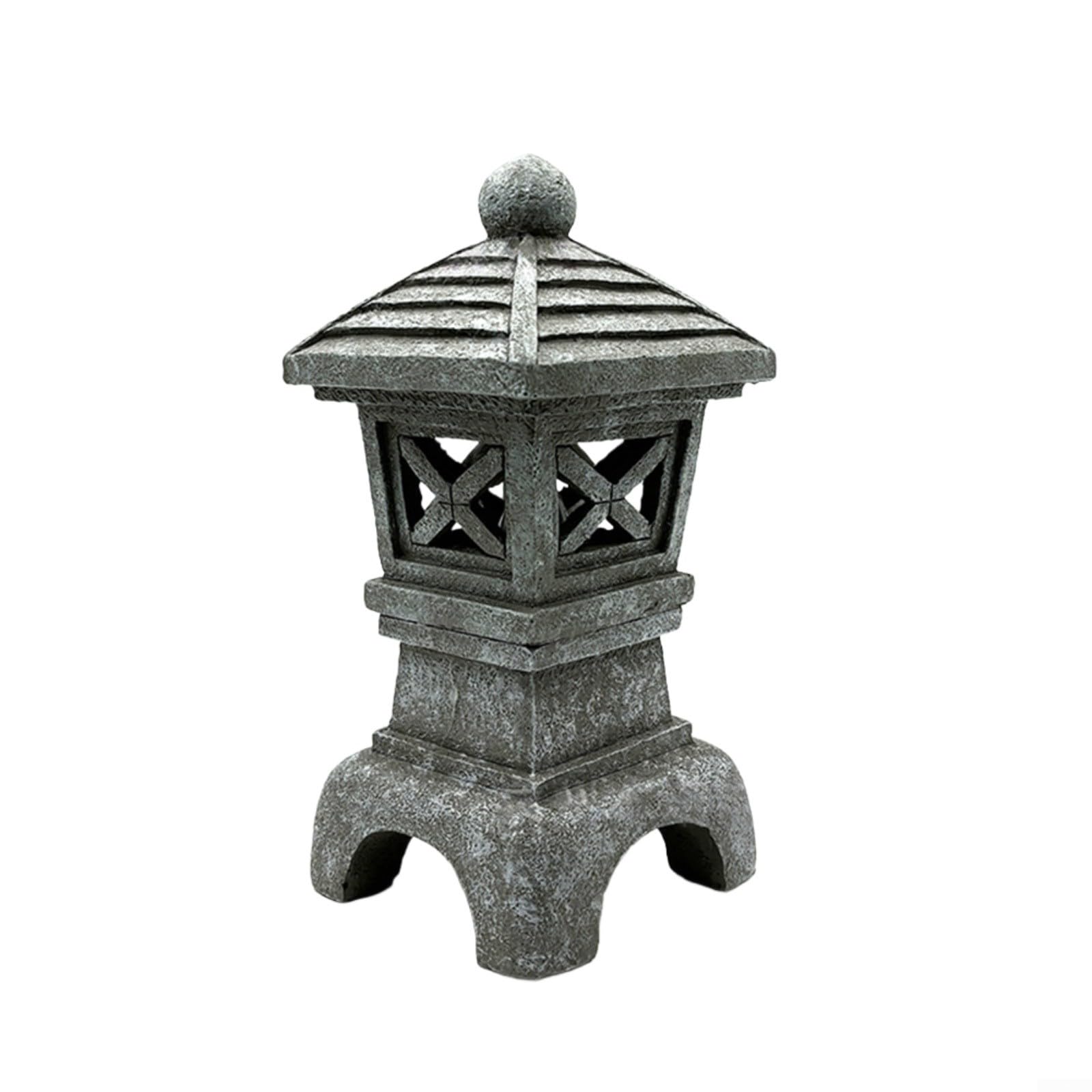 Solar Pagoda Garden Dec Polyresin do latarni Zen, na patio, do