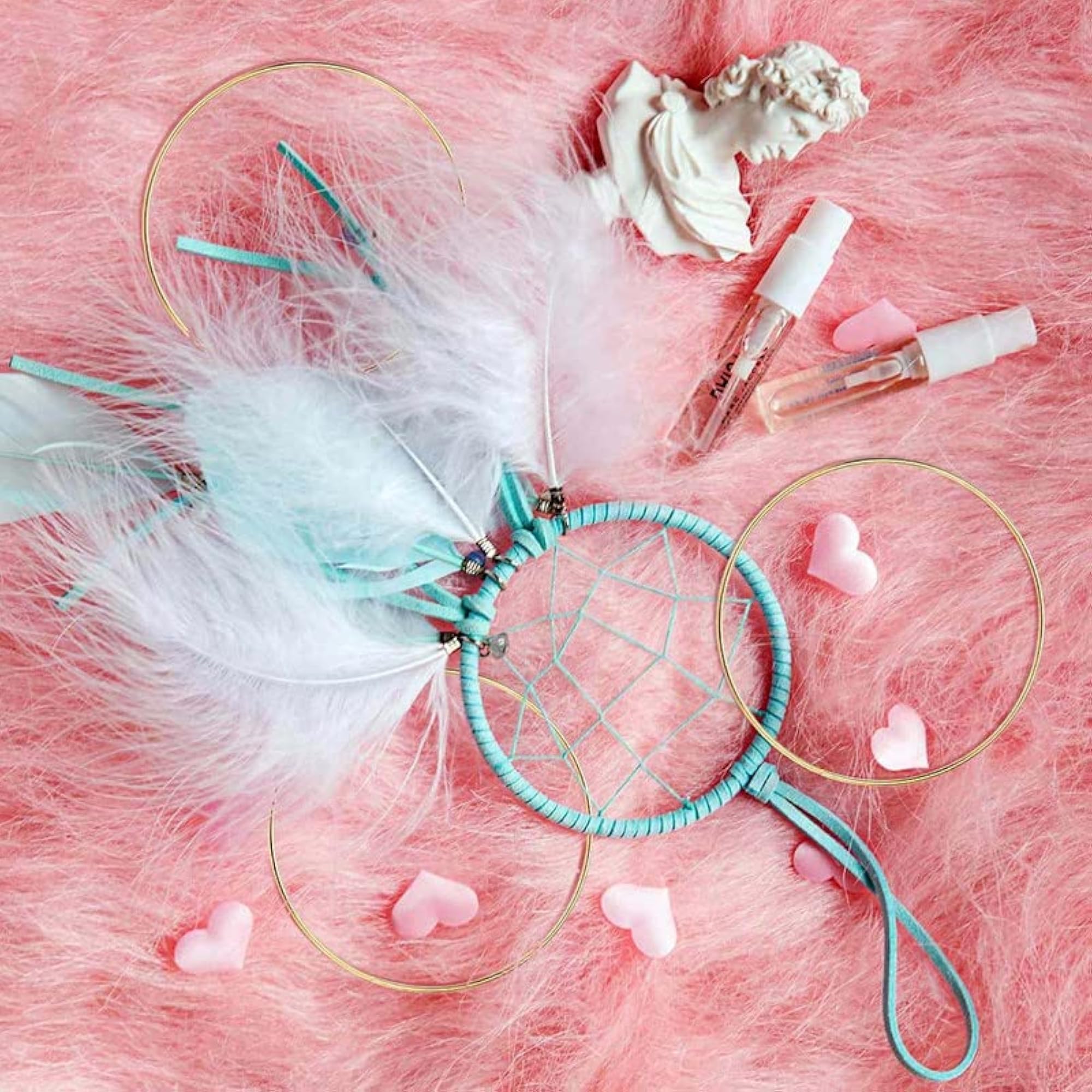 Silver Dream Catcher Metal Rings, 30 Pcs Pack