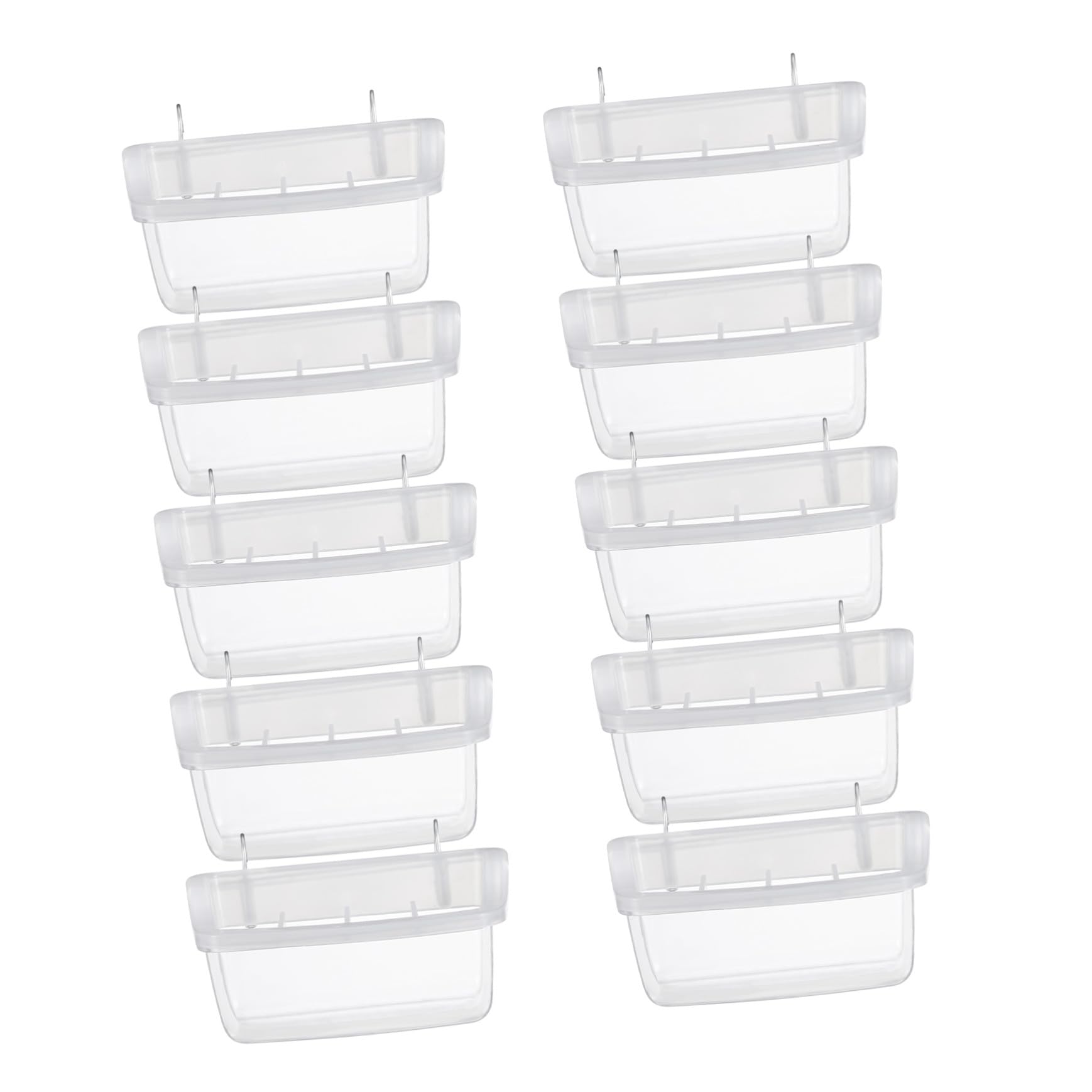 Gatuida 10 Piezas Comedero para Pájaros de Plástico Antimanchas Plato para Comederos para Jaulas de Loros Alimenta Pájaros Su Jaula Colgante