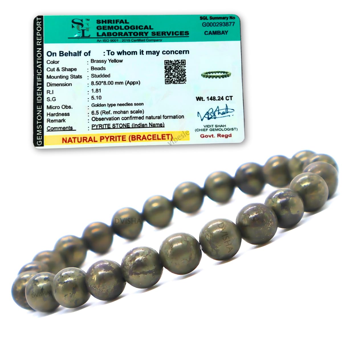 DVISHA Unisex-Adult Original Certified Pyrite Stone Bracelet With Lab Test Report, Piride Crystals Attracts Business Luck Protective Energy, Money Magnate Charged By Reiki Grandmaster & Vaastu Expert (B0DBG5JMG5) Amazon Price History, Amazon Price Tracker