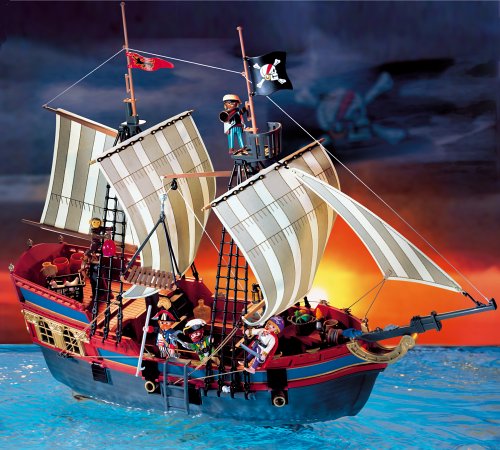 Preisvergleich Produktbild PLAYMOBIL 3940 - Großes Piratenflaggschiff