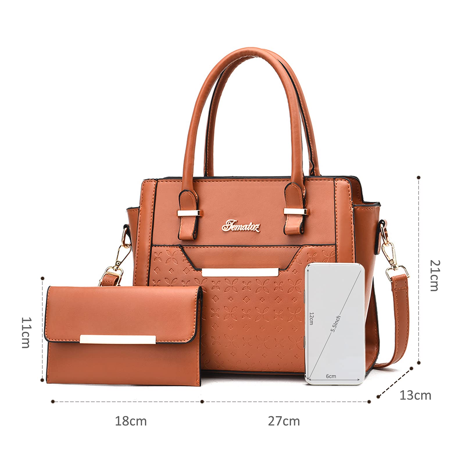 NICOLE & DORIS Bolsos de mano para mujer, grandes, 2 piezas, bolso de hombro, elegante, simple, multifunción, bolso de mano de piel sintética con ranura para tarjetas, Amarillo, L, Bolsa