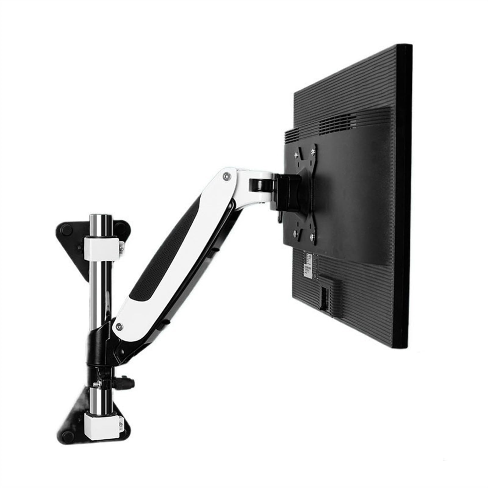 SaryEdge Monitor Desk Mount Single Monitor Wall Mount for 15-27 Inch Screens up to 17.6 lbs, Gas Spring Monitor Arm Mount, Full Motion Height Adjustable Indust,One Arm