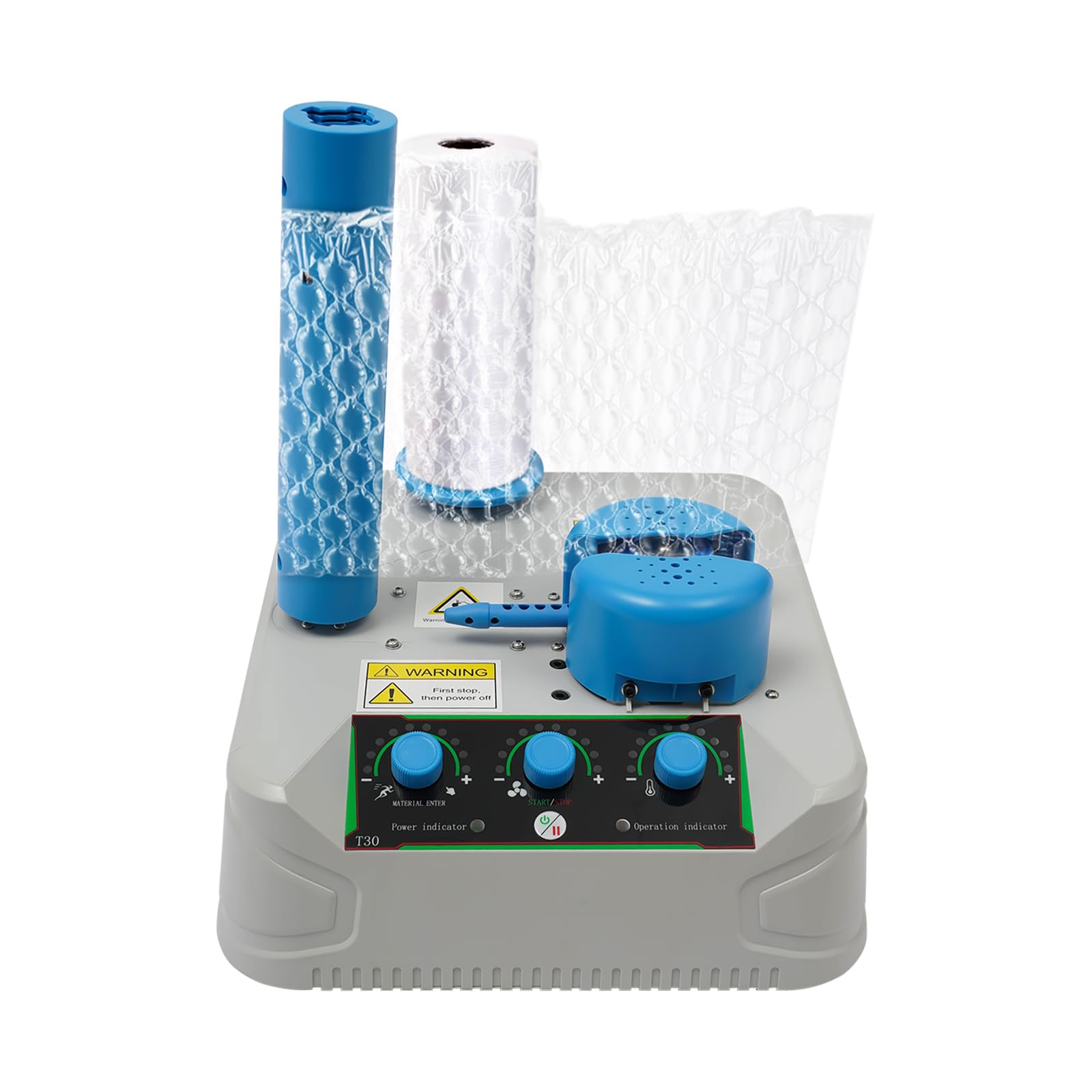 MEIWAIZX Air Cushion Machine 144W Sealing Speed 16.4-32.8ft/min Air Pillow Machine 7.87-23.62in Available Roll Film Width Air Pillow Packaging Machine Portable Air Cushion Wrap Machine