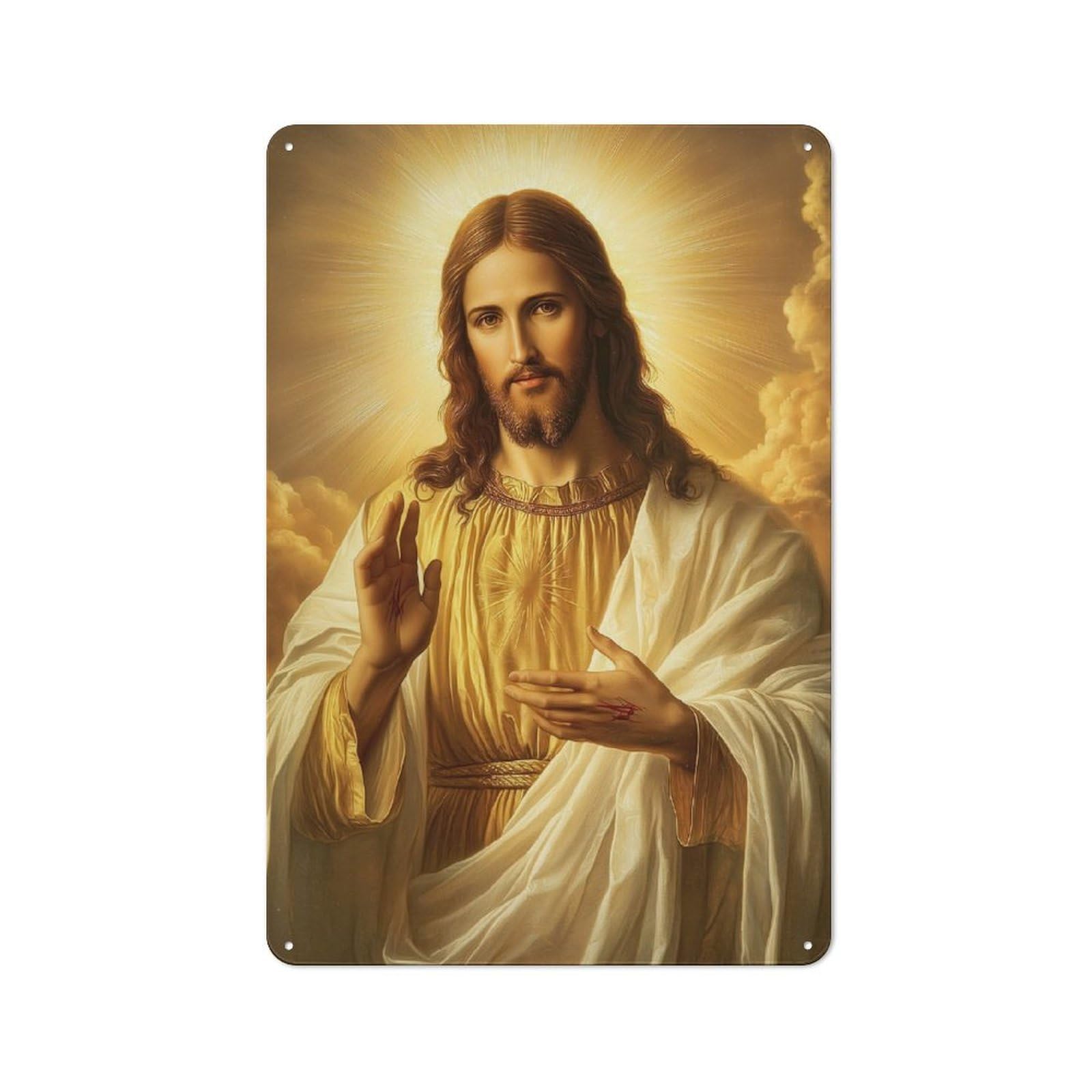 Junmoney Jesus Christ Shed Style Shed Metal Sign 30X20cm, Shed Wall Decor For Shed, Garden Room, Porch Or Garage