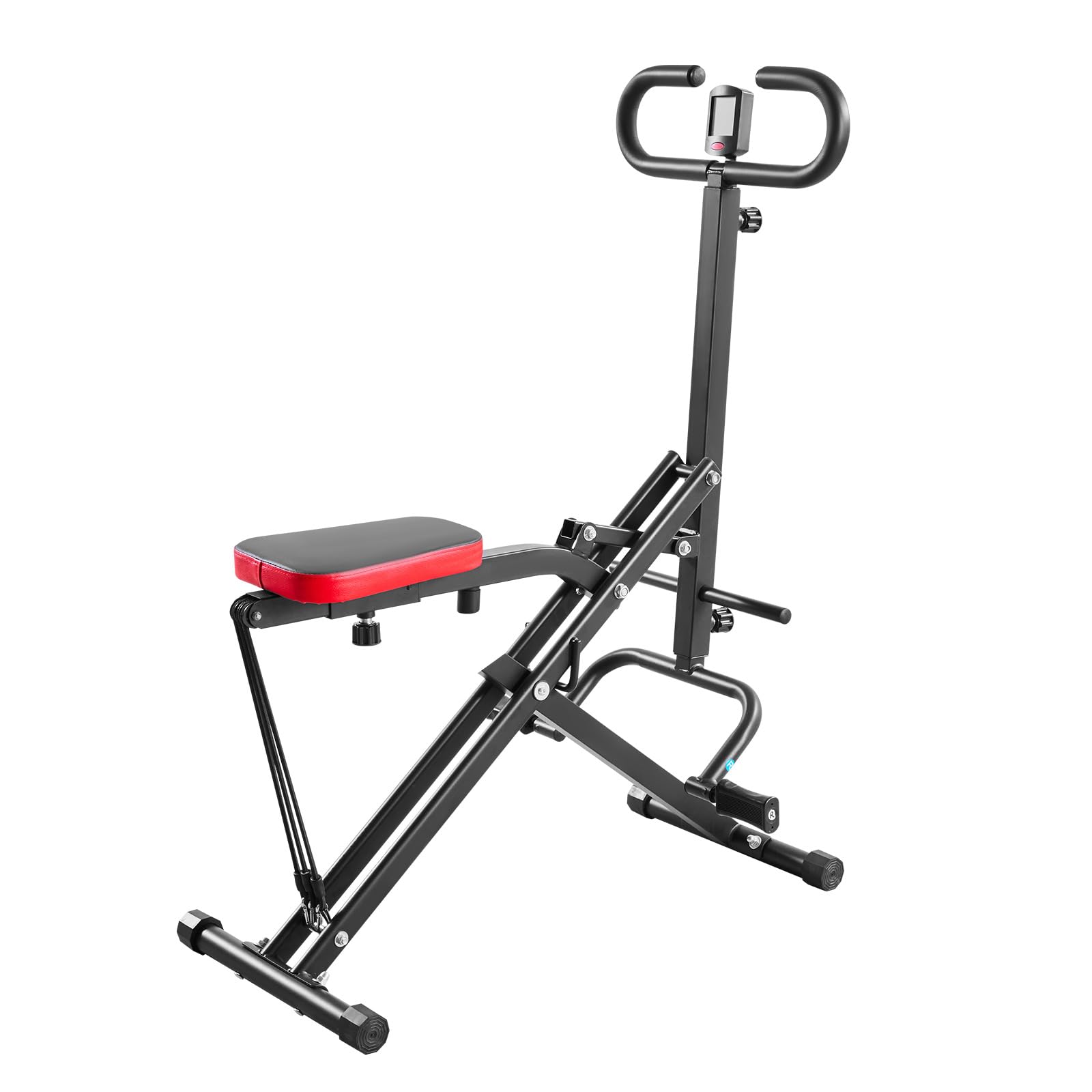 VEVOR Macchina per Squat Profondi, Attrezzo Pieghevole per Esercizi, Allenatore per Glutei con Resistenza Regolabile a 5 Livelli, Attrezzatura per Allenamento a Casa per Glutei e Gambe, Nero