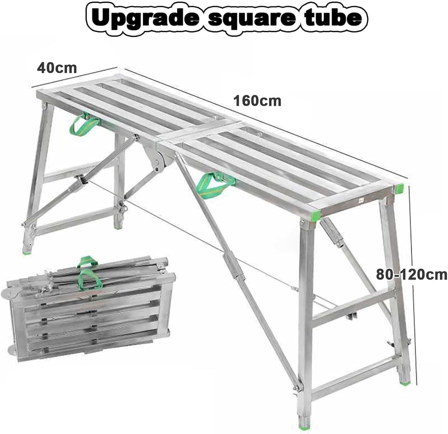 Składana wieża rusztowania do platform roboczych, stołek drabinkowy, uniwersalne wyposażenie przemysłowe, składana (160 cm)