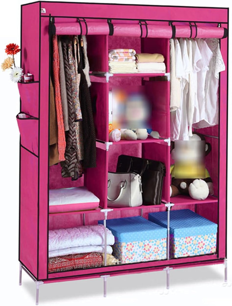 Armoire textile ouverte pliante 130x46x175cm pour un rangement efficace