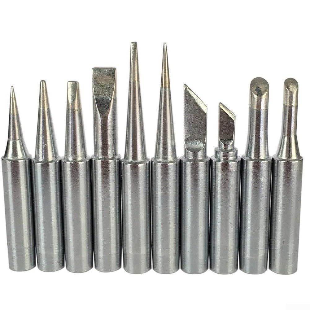 900M-T Soldering Iron Tips 10pcs with Various Shapes for 936 937 907 852D+ 878AD and X-Tronic Models Except 3010-XTS 908 900S Soldering Stations