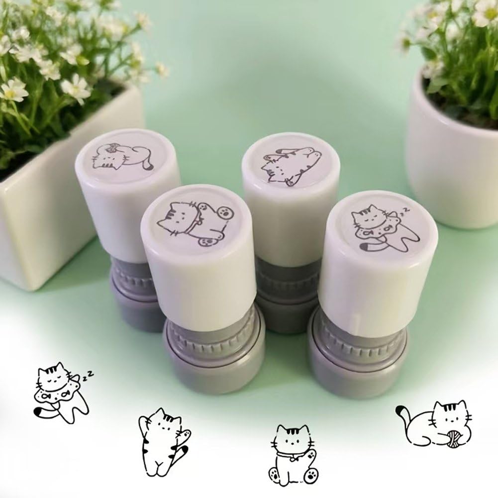 Amazon.co.jp: Simamile かわいい 猫柄 スタンプセット 猫の刻印