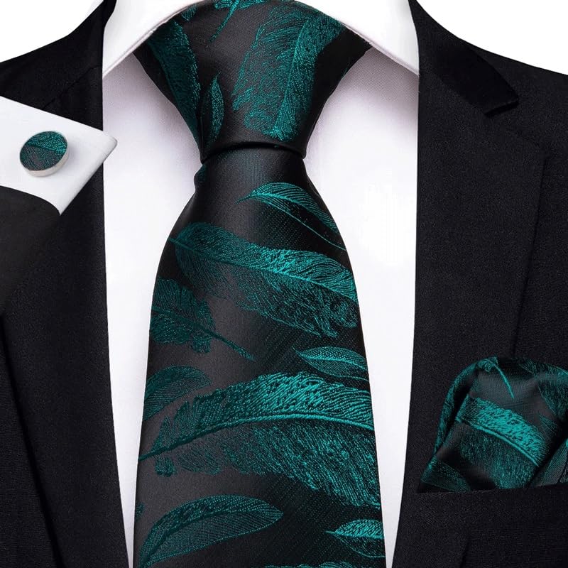 Corbata con moño floral de seda para hombre miniatura 2