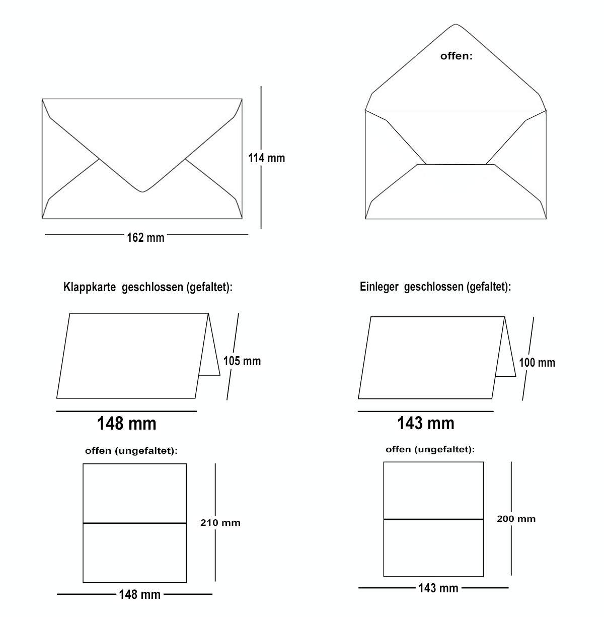 250x braunes Vintage Kraftpapier Falt-Karten SET mit Umschlägen und Einlegern DIN A6-10,5 x 14,8 cm - braun - Recycling - blanko - NEUSER PAPIER