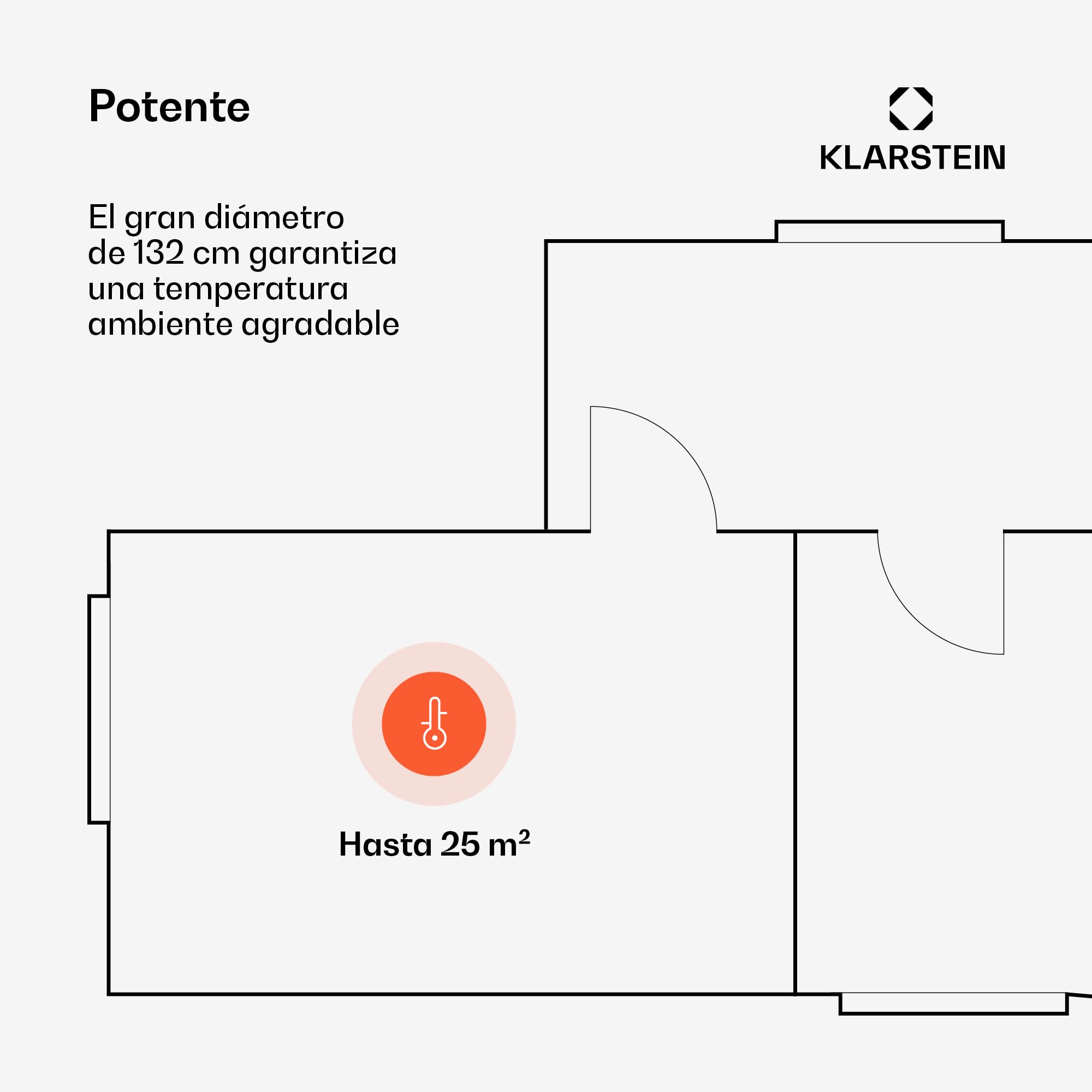 KLARSTEIN El Paso Ventilador de Techo con Luz – Silencioso, 6 Velocidades, Mando a Distancia, 3 Aspas, Interior & Exterior, Lámpara LED, 132cm, Reversible, White