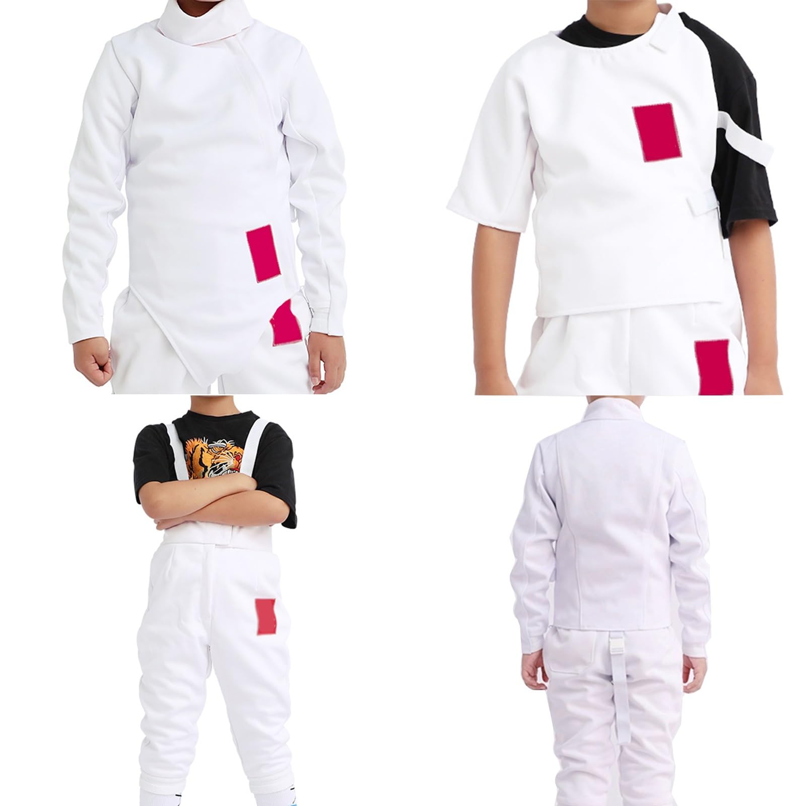 Costume d'uniforme D'escrime-Ensemble de Veste et Gilet de Pantalon Classique 350N pour Sabre D'épée À Fleuret-Convient aux Enfants et aux Adultes (Color : Right Hand, Size : 48#)