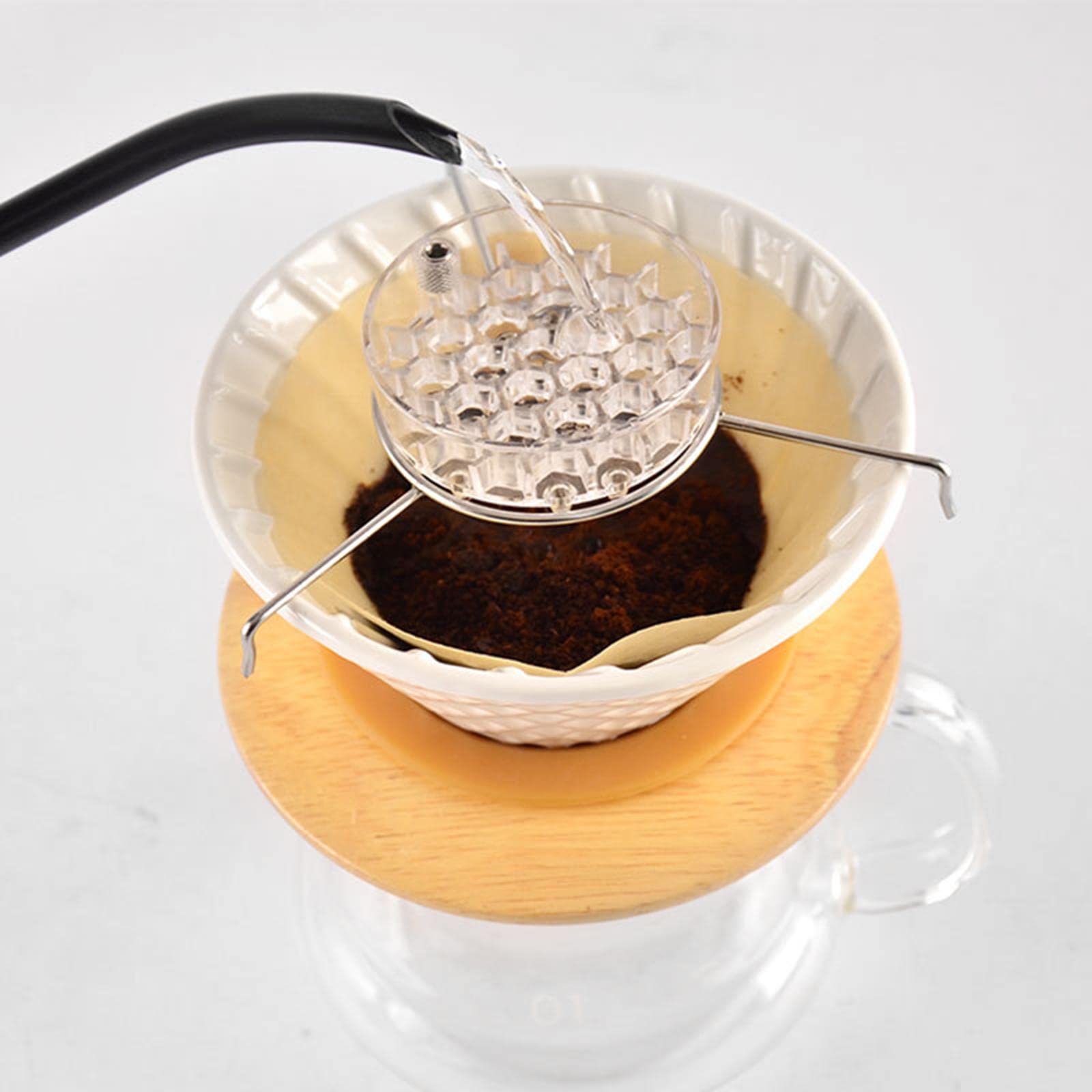 Filtre à Café Verseur Porte-Filtre pour Café Réutilisable Filtre pour Cafetière Goutte à Goutte Conception Légère en Fer Facile à Adapté au