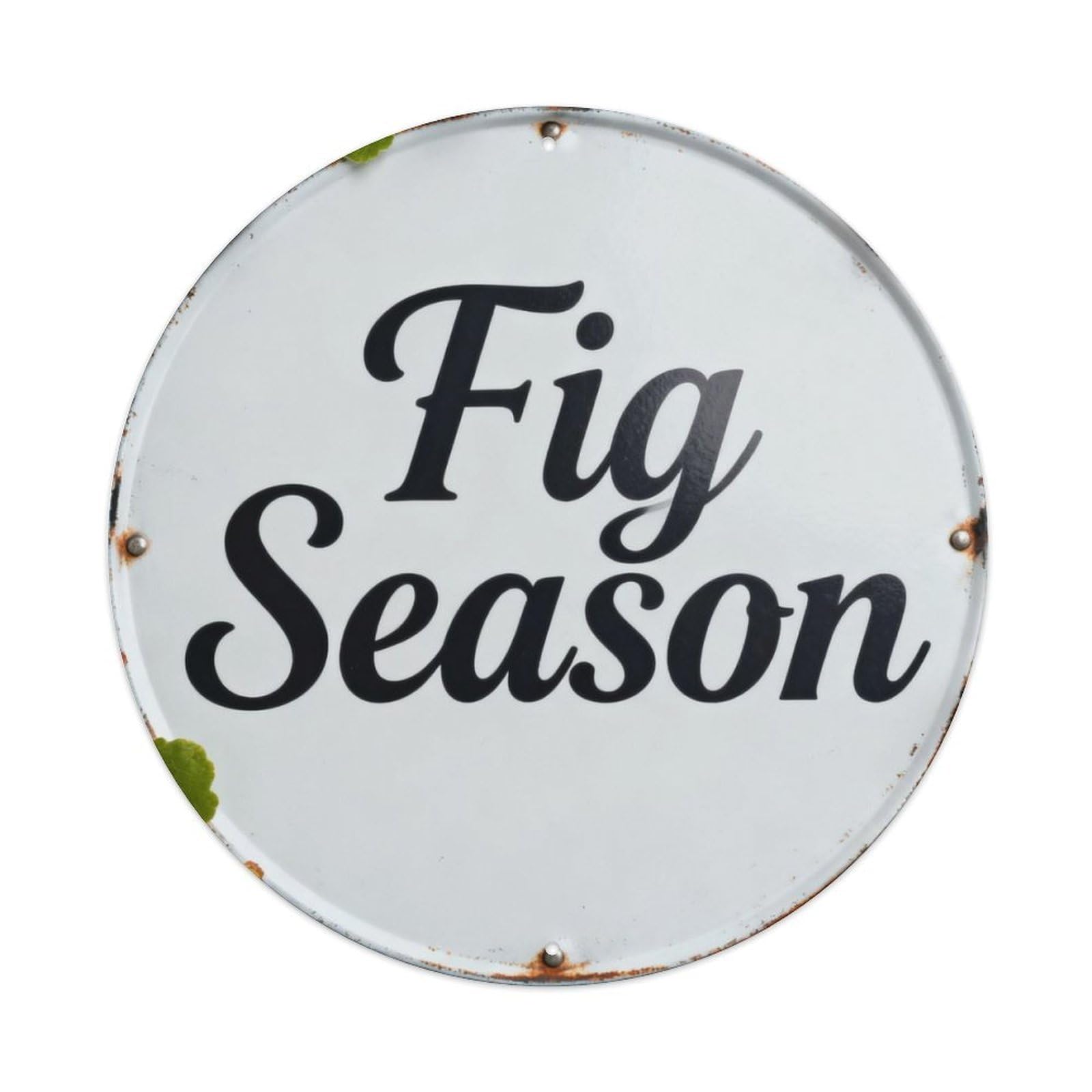 Fig Season Metal Tin Sign Plaque
