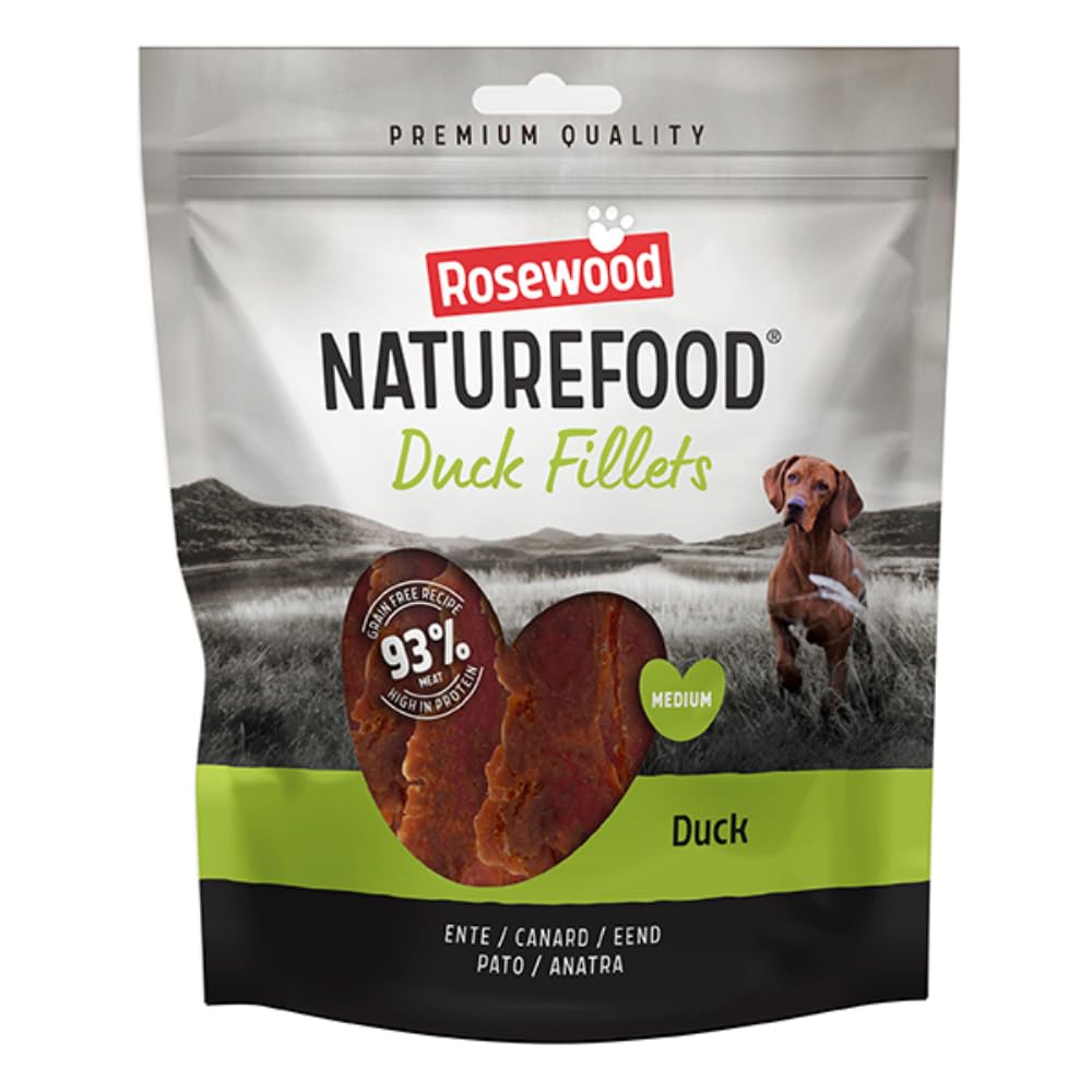 Rosewood Naturefood Dog Treats Chicken, Salmon or Duck Fillet Strips (6 Packs (320gx6), Duck)