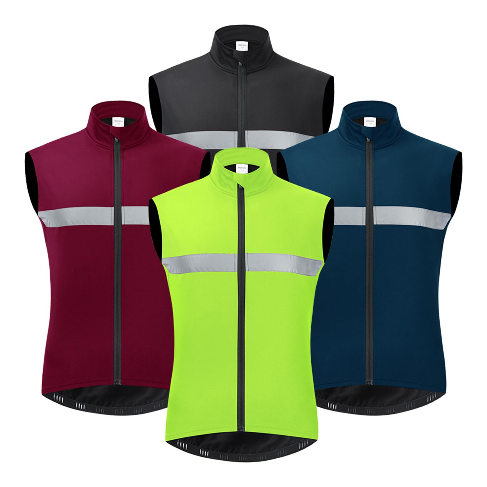 Chaleco de ciclismo para correr polar reflectante sin mangas para hombre para otoño e invierno térmico para ciclismo camisetas deportivas para montar en bicicleta