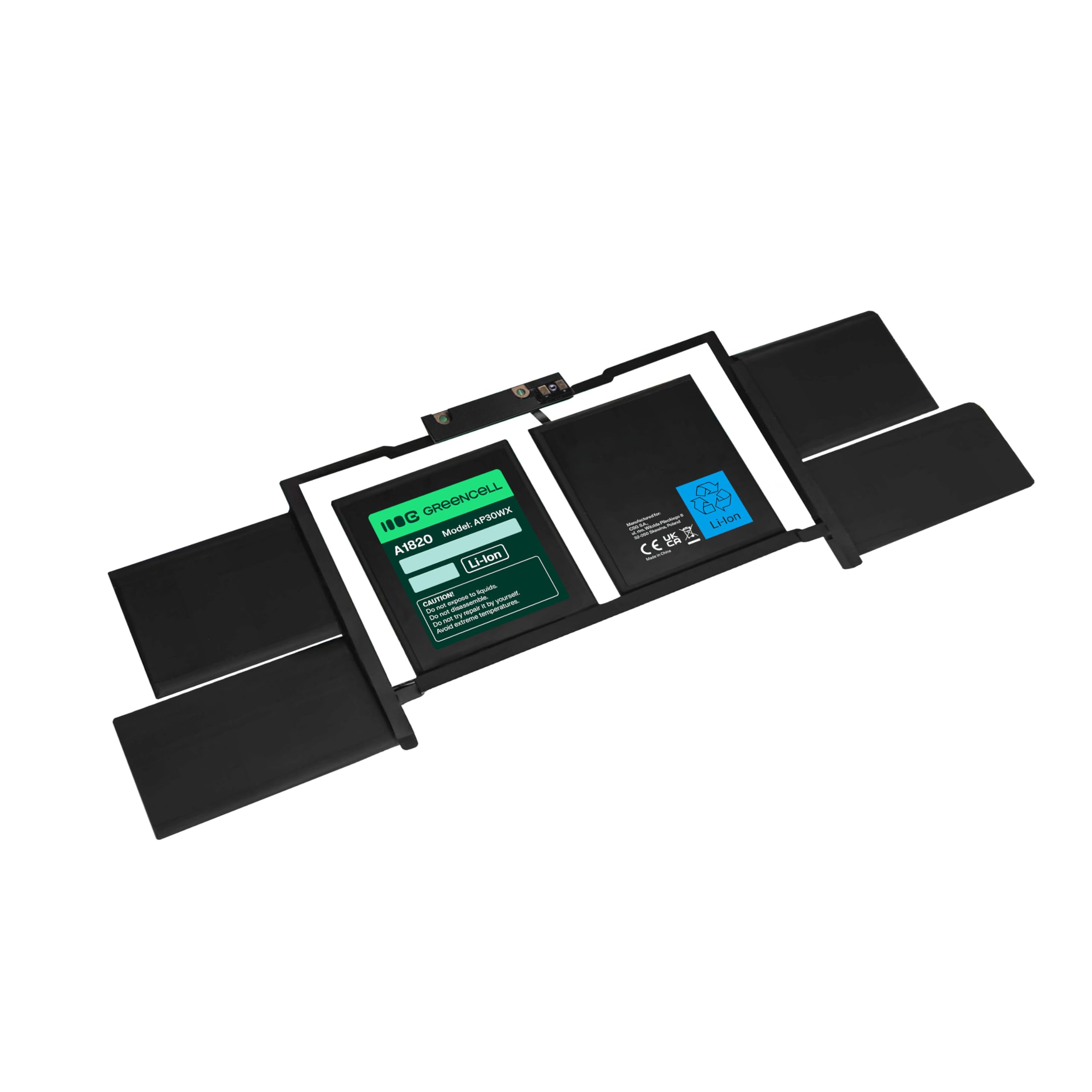 Green Cell A1820 Bateria do Apple MacBook Pro 15 A1707 (2016, 2017) laptop (6600 mAh 11,4 V)
