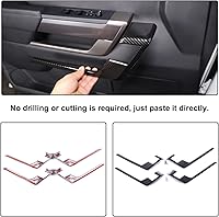 Vista 4 de Aunginsy Cubierta de panel de manija de puerta interior de automóvil compatible con Toyota Tundra 2022-2024 2025, panel de puerta delantera