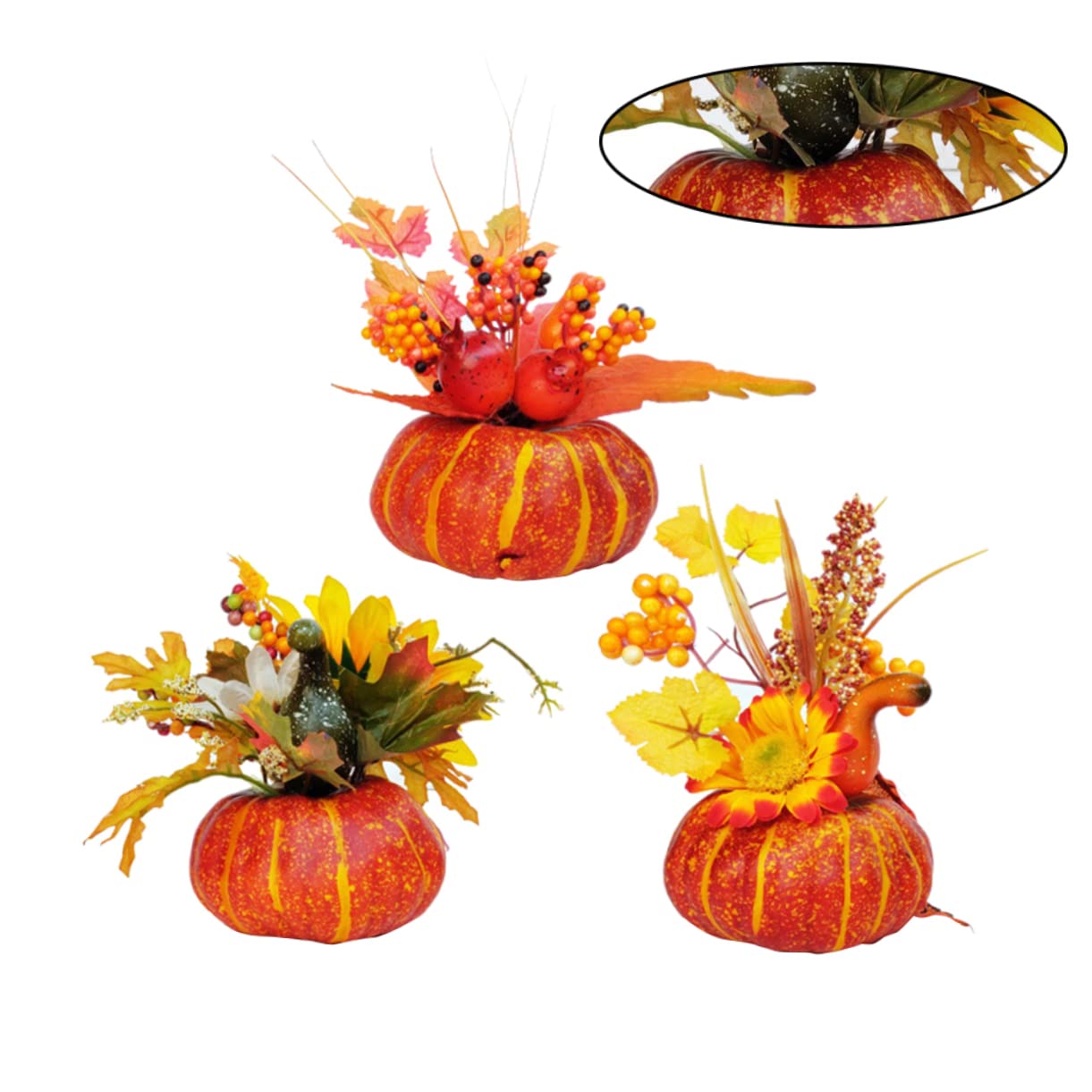 TOPBATHY 6 STK Kürbis- Ahornblatt-Girlande Riesiger Gefälschter Kürbis Künstliche Kürbisdekoration Halloween Kürbis Dekorationen Ornamente Halloween-kürbis-Ornament Laternendekor