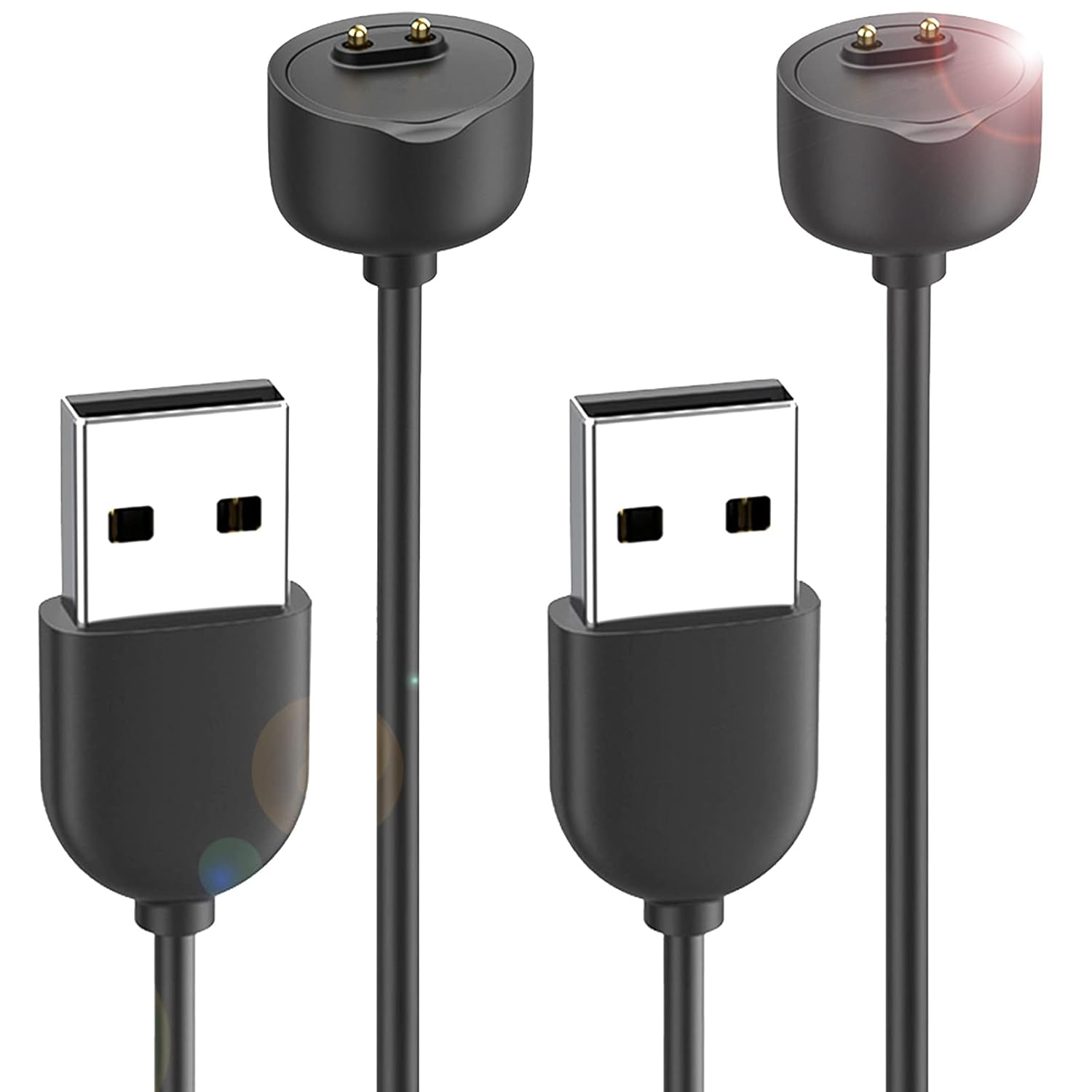 2 Piezas Cable de Cargador Magnético Compatible con Xiaomi Mi Band 7 y Xiaomi Mi Band 6 y Xiaomi Mi Band 5 y Amazfit Band 5, Cable de Carga USB de Repuesto Adaptador Cargador para Mi Band 7 6 5