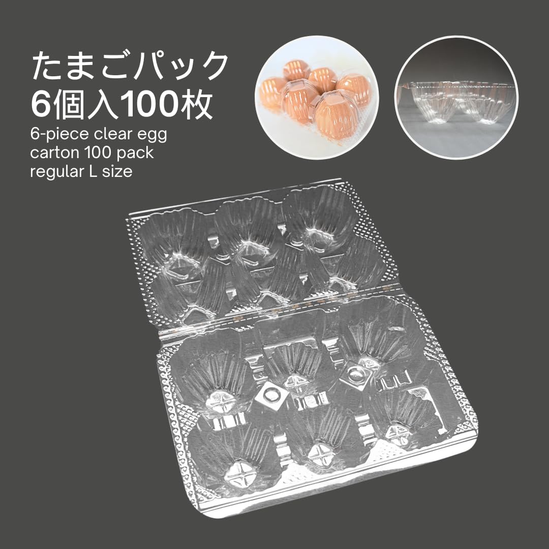 Amazon.co.jp: 6個入たまごパック レギュラーL 100枚 : ドラッグストア