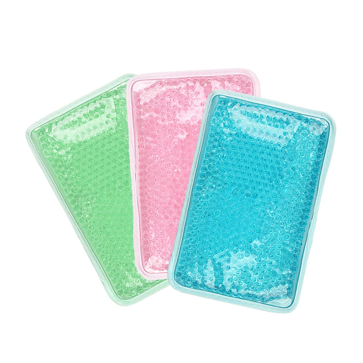 Wiederverwendbare Gel Eisbeutel für Beine und Rücken | Pvc Gelkissen mit Kristallfüllung, Kälte und Wärmeanwendung, 3 Stück für Erwachsene