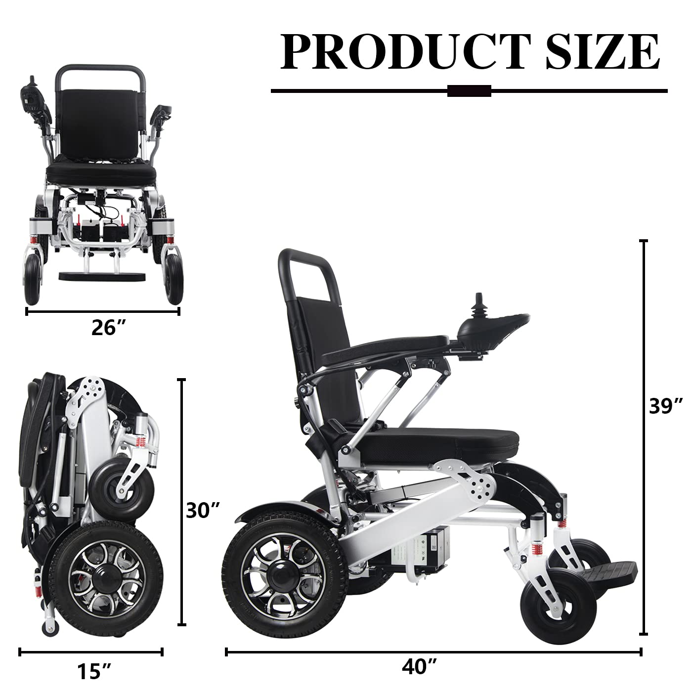 Buy Electric Wheelchair Foldable Lightweight Power Mobility Wheelchair