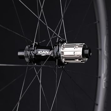 ICAN AERO38 II Road Carbon Wheel, 700C Wide Rim Disc Brake, Clincher Tubeless, Bicycle Wheel, Lightweight and Durable
