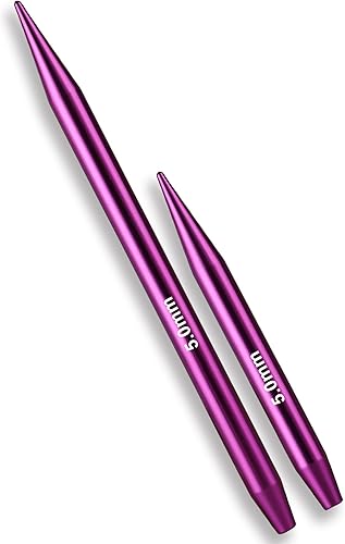 Agujas de tejer circulares intercambiables accesorios para manos artríticas, kit de aluminio redondo adecuado para entusiastas del tejedor (0.197 in)