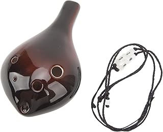 Beginner Flute Ocarina, Alto C Finger Hole Ceramic Ocarina 6 Holes for Music Club