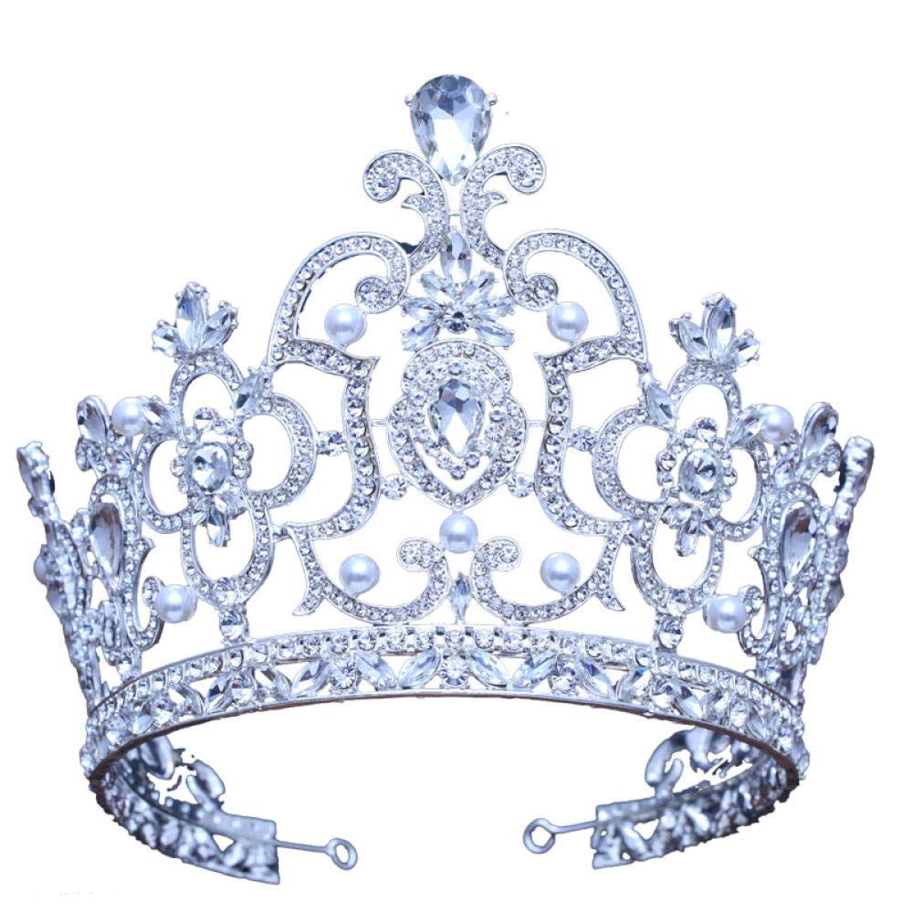 Tiara Ruinuo 316L'Alliage Coiffe La Couronne De Luxe Noble Cour Argent Femme Simple Fashion Mariage Accessoires Cheveux Serre-Tête Vintage Cadeau Parti