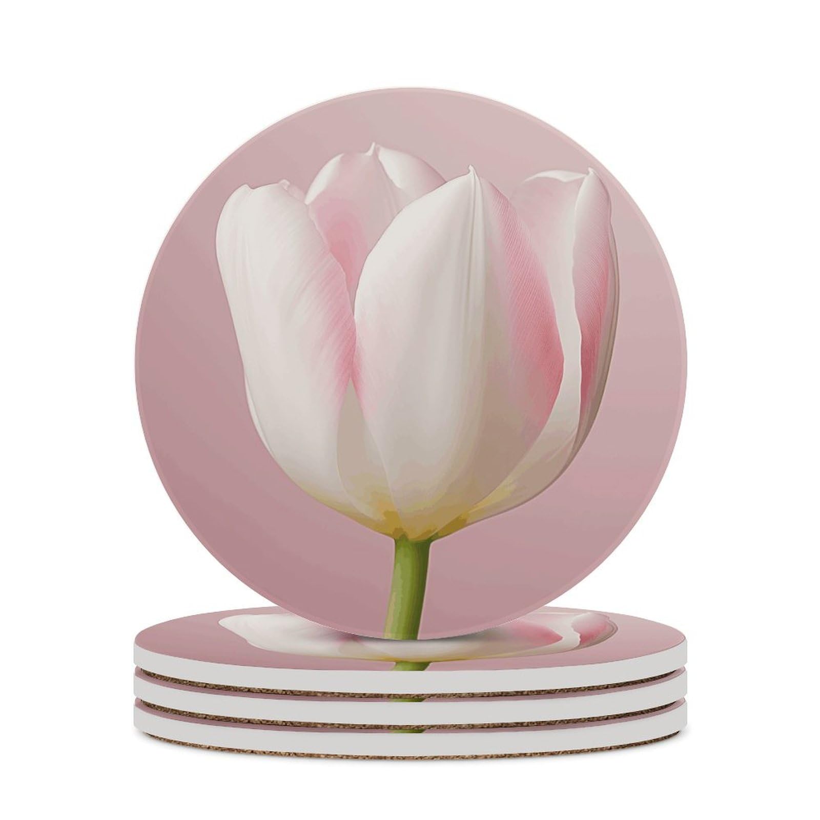 Sous-verres absorbants en céramique anti-rayures avec support liège lot de 4
