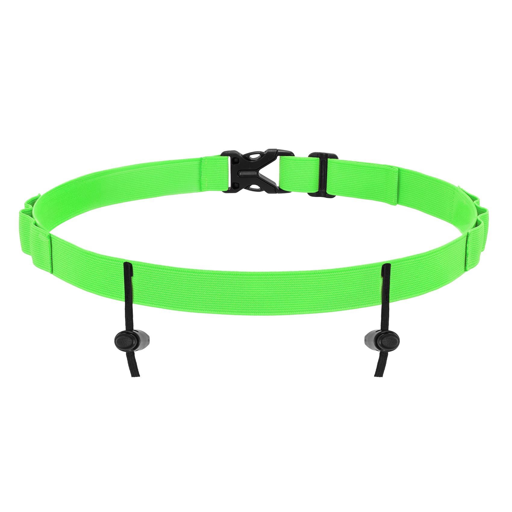 WHIPPY Triathlon Start Number Band 6 Gel Holders Running Belt Triathlon Race Belt Adjustable Running Race Number Belts for Jogging Marathon Cycling, Green 25.59"
