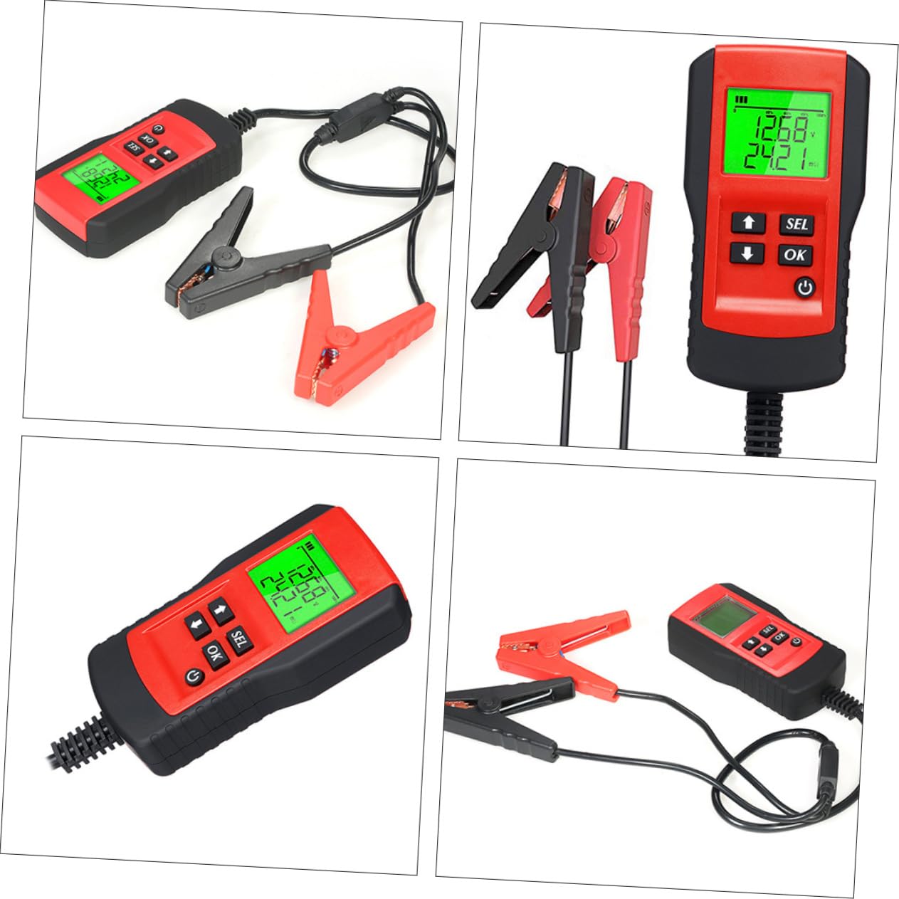 Tester Batteria Auto Professionale 12v Dispositivo di Protezione e Test Continuo per Batterie al Litio e Piombo in Abs e Rame, per Controllo Carica e Voltaggio