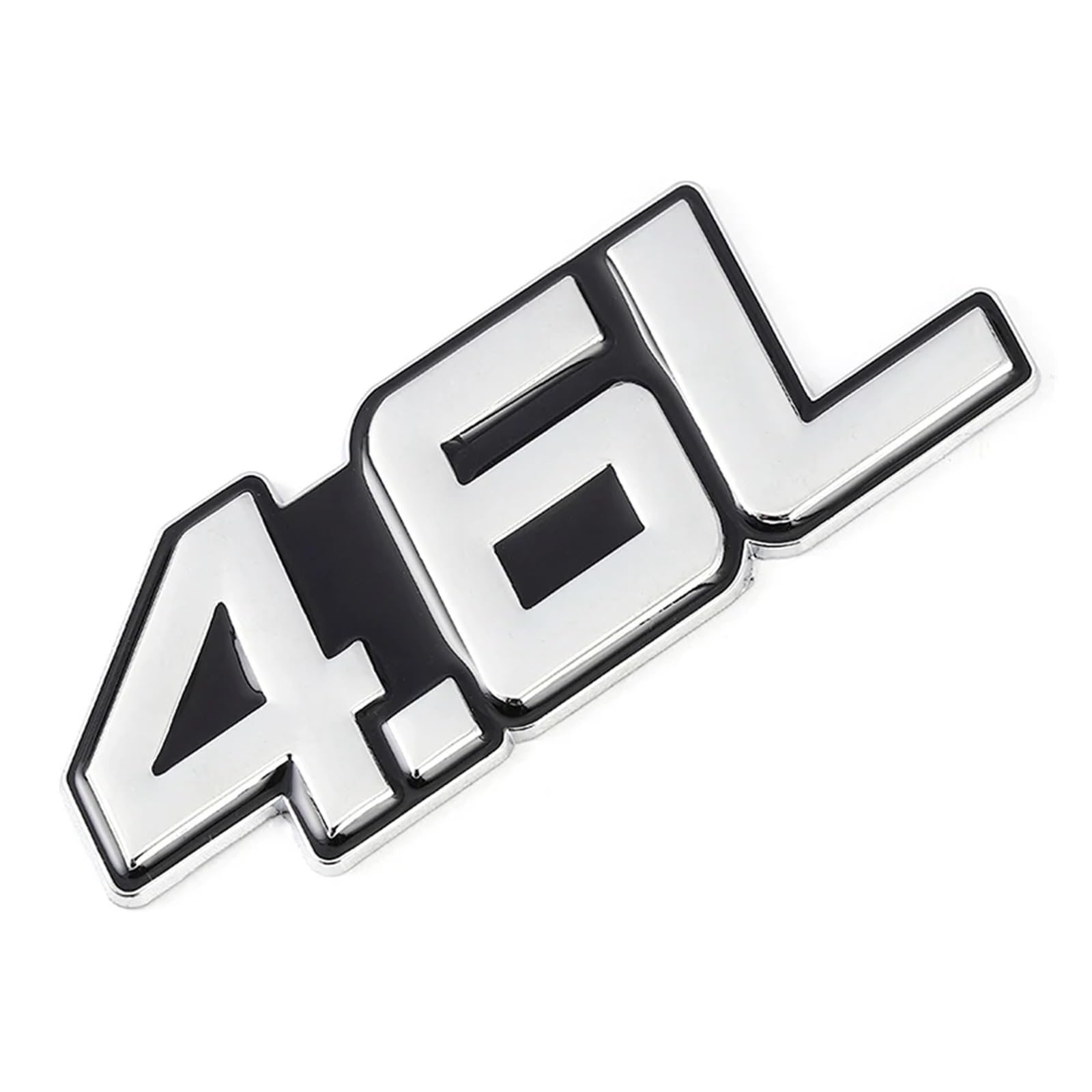 OVARIA 3D Metal 4.0L 4.6L 4.7L 5.0L 5.7L 6.0L 6.2L 6.4L 7.0L Car Sticker Rear Trunk Emblem Badge Decals Fit For BMW Fit For Audi Fit For Honda Fit For Mazda Fit For Toyota(For 4.6L Sticker)