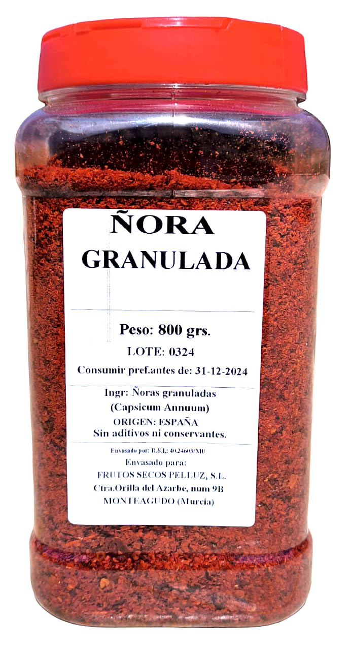 Ñora molida 800 gr - ñora especia - ñora picada - ñora granulada - pelluz