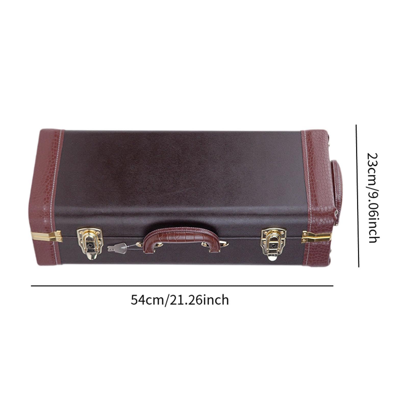 Oshhni Custodia per sassofono contralto, borsa per il trasporto di sassofono contralto, rettangolare, leggera, con accessori e maniglia, borsa di stoccaggio, Marrone
