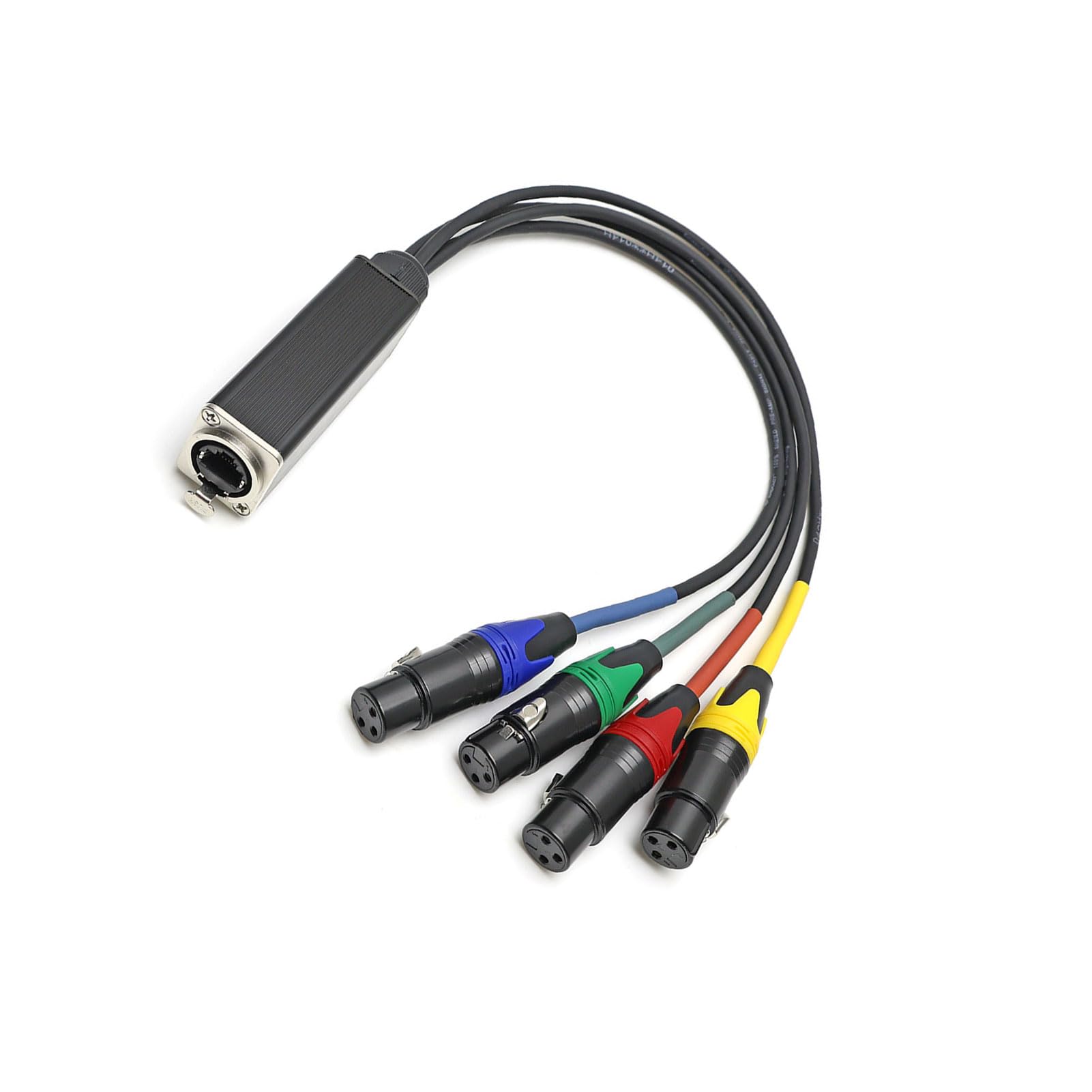 banapoy Cavo Prolunga Audio XLR a RJ45 Trasmissione Stabile da 100 M per Registrazione in Studio, Custodia in Metallo a 4 per Installazione Scenica Professionale, Ideale per Teatri, materiale: