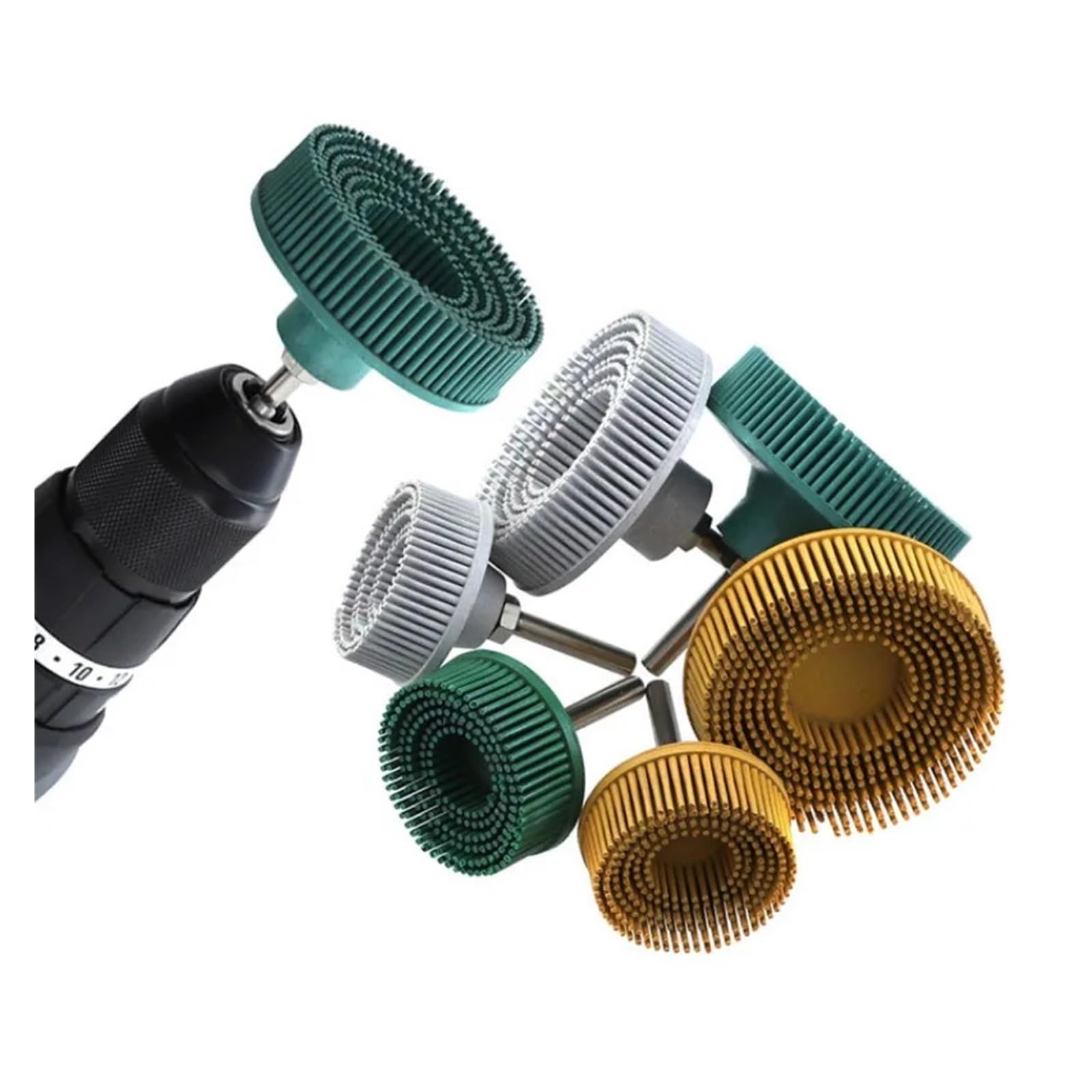 Rubber brush for electric drills 1 Uds cepillo de disco taladro eléctrico, abrasivo goma diamante, desbarbado, pulido y rectificado(S)