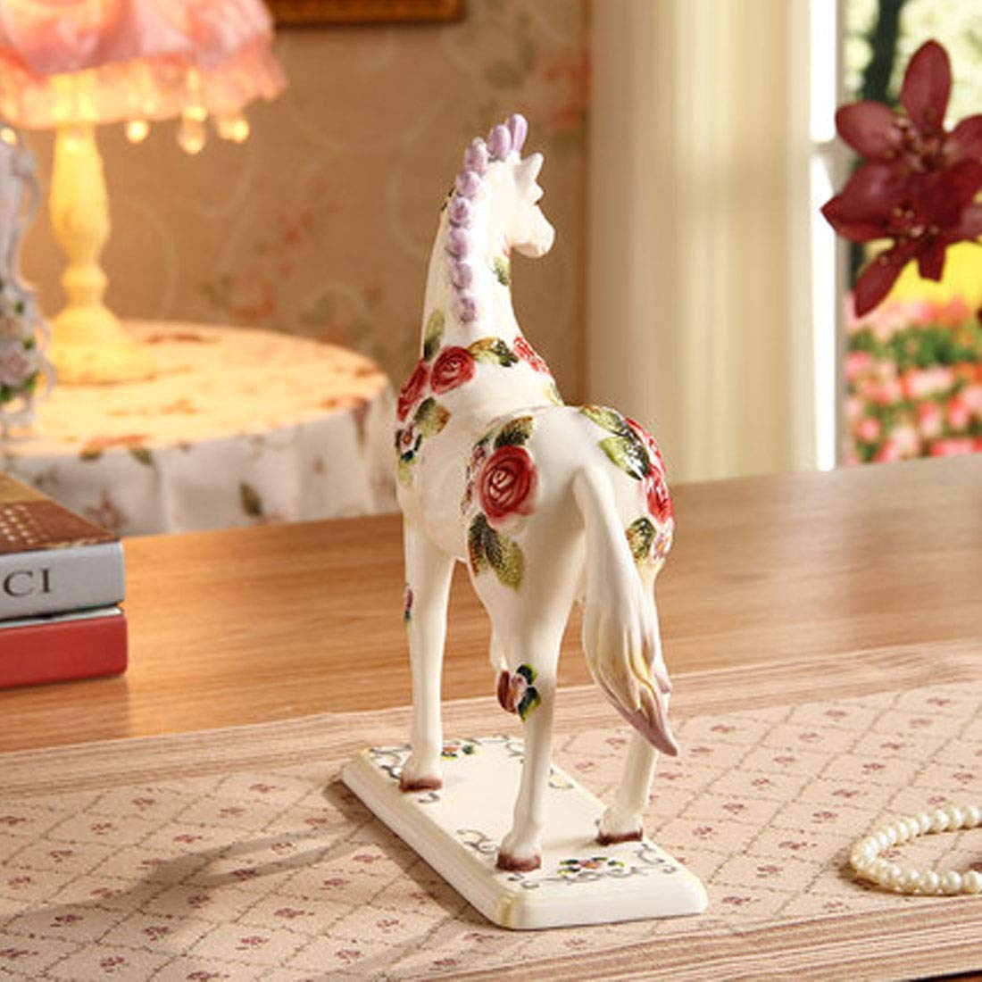 Amazon.co.jp: 置物 馬 陶磁器 北欧 ガーデニング 飾り物 庭 ガーデン