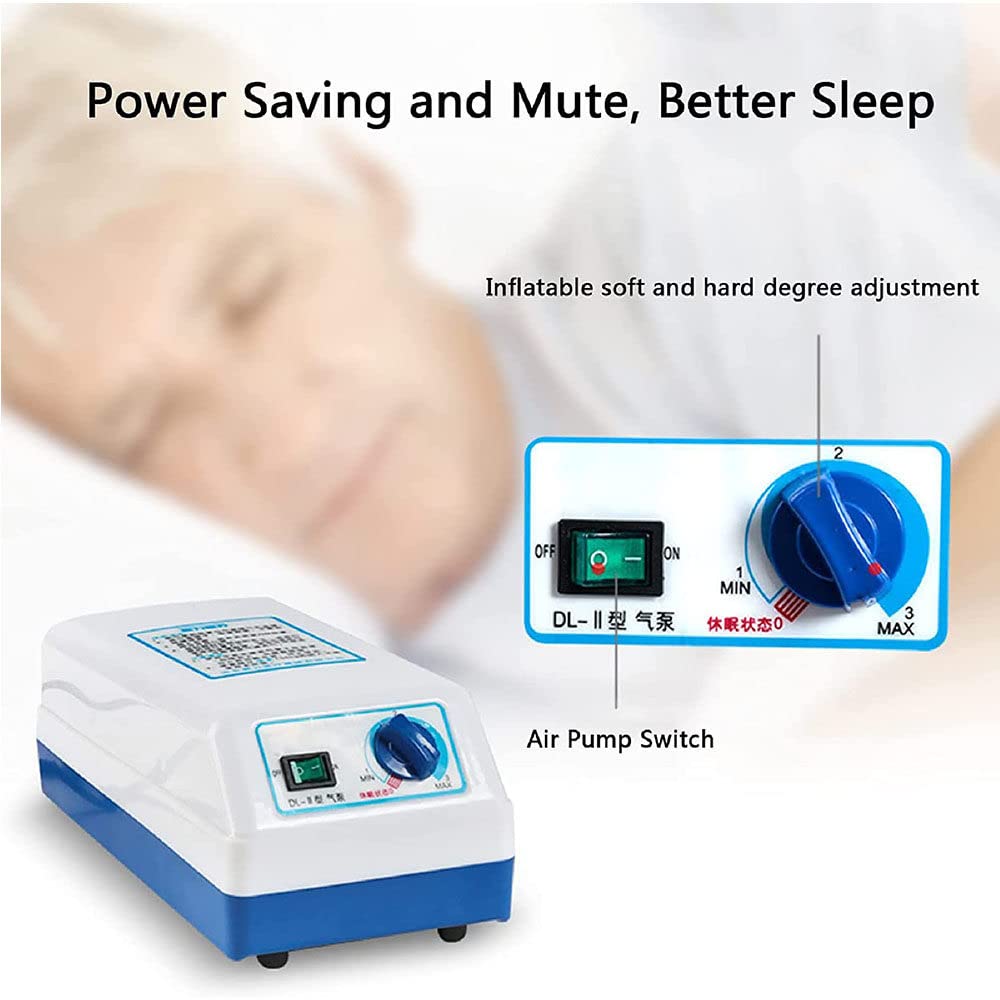 Colchón antiescaras Aire alternante, con Motor compresor, para escaras Grado I, Úlceras por Presión Y Dolor Presión, Incluye Bomba Eléctrica,200 * 90 CM,Mattress