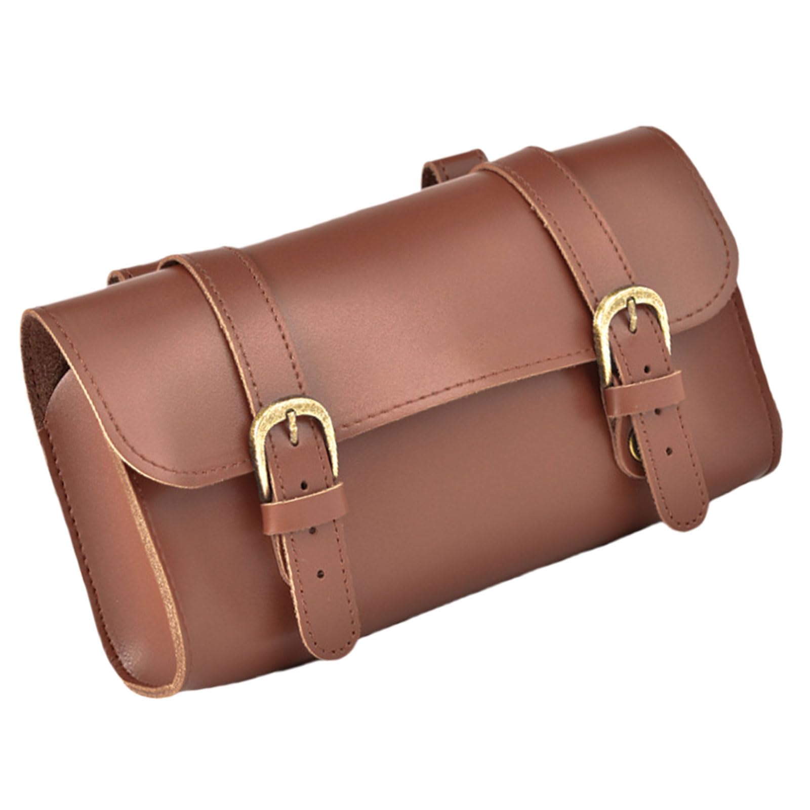 Fuhiueos Handlebars Leather Bicycles Bag Bike Storage Front Pouches Cyclist Front Bag For Everyday Cyclists